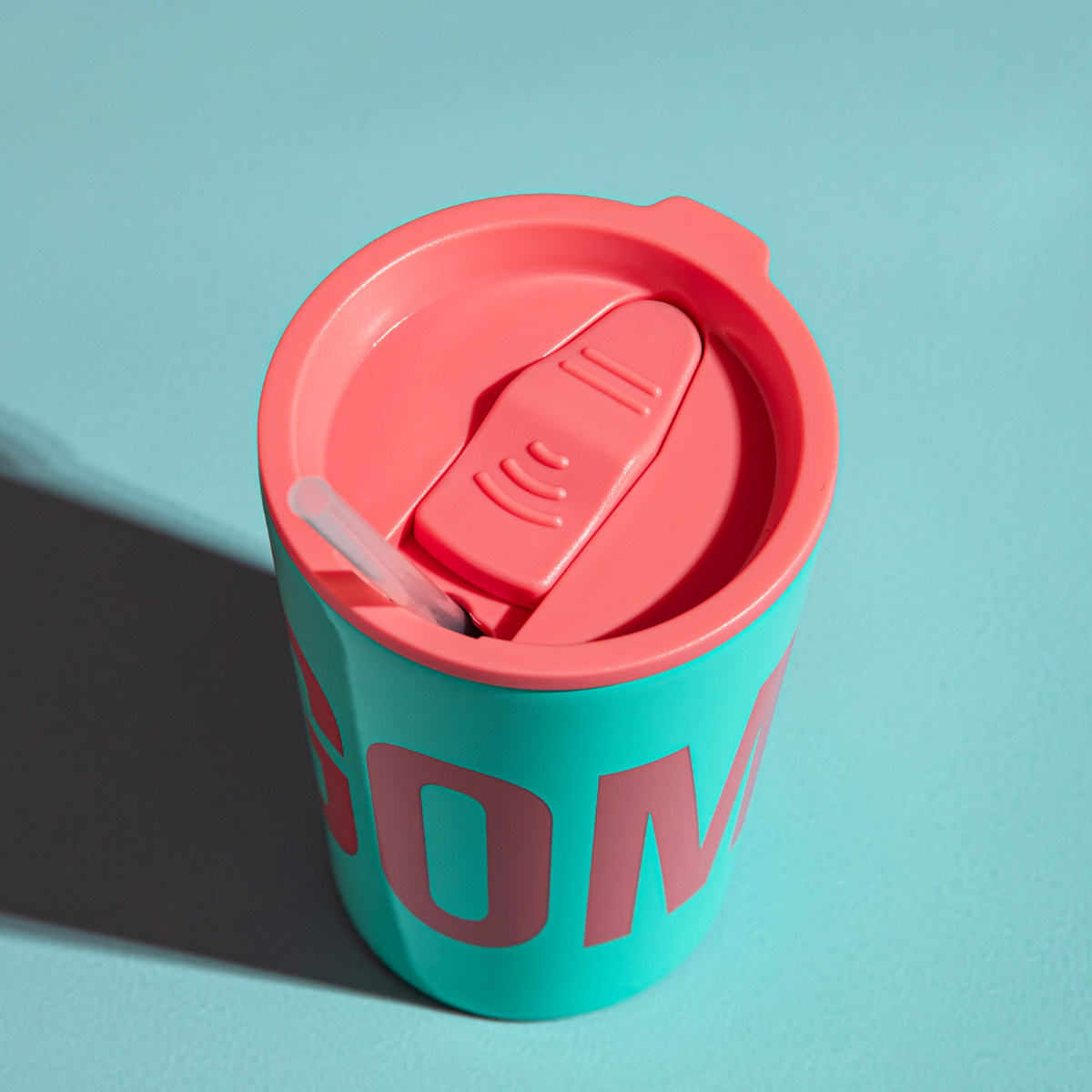 タンブラー 460ml GOMUG NEON ICE ( 保温 保冷 ステンレス コップ 蓋付き ストロー対応 コンビニ コーヒー カップ カバー おしゃれ かわいい カラフル ロゴ ) 【パープル】 パープル