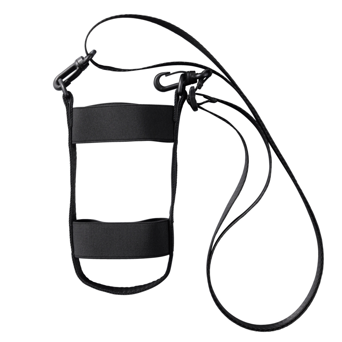 伸縮ボトルホルダー maneuver ( 伸縮 ボトルホルダー ホルダー カバー ボトルカバー ペットボトル マイボトル 水筒カバー ケース ショルダーベルト ボトルケース 持ち歩き お洒落 ) 【ブラック】 ブラック