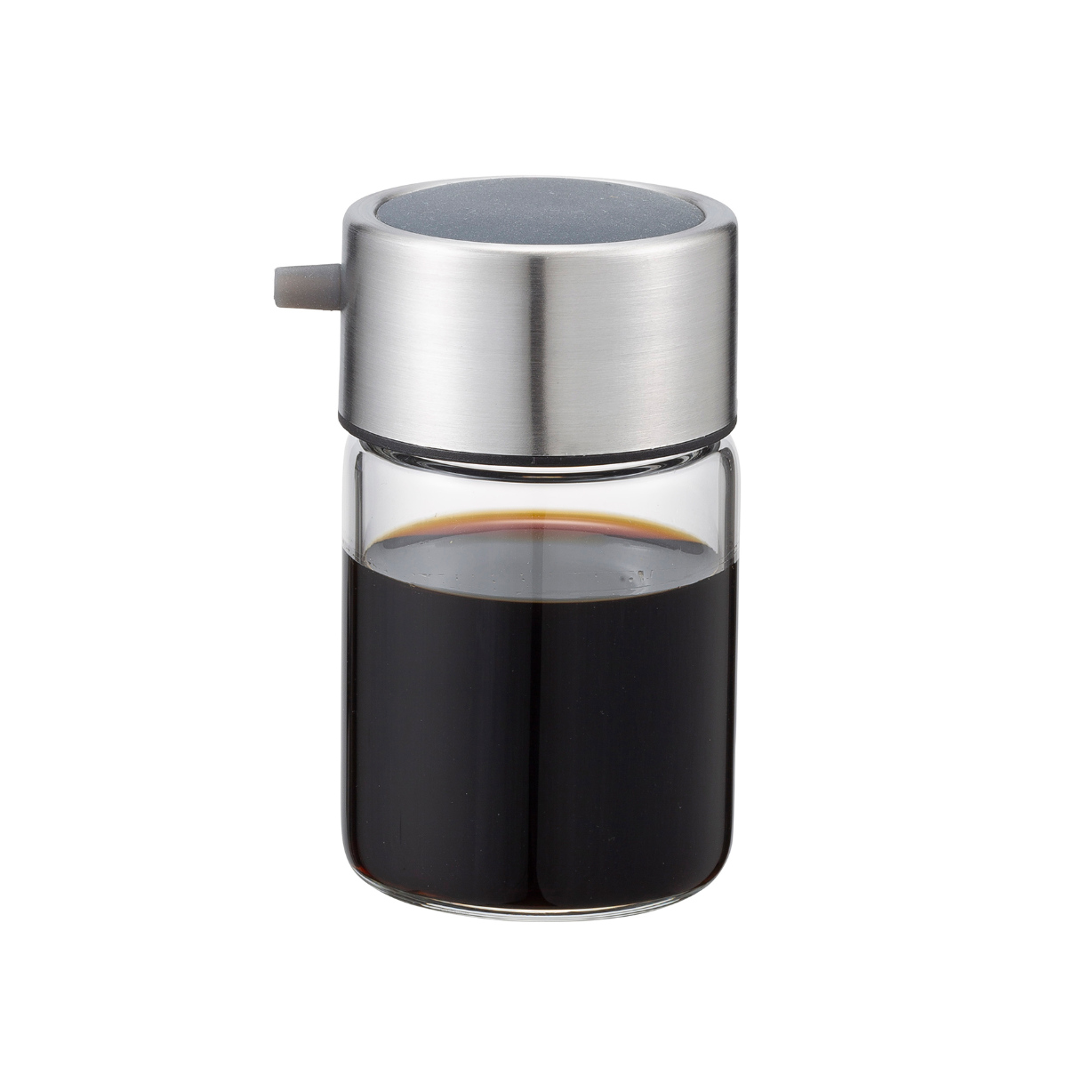 醤油さし 80ml atomico 食洗機対応 耐熱ガラス製 ( アトミコ 醤油入れ しょうゆ差し しょう油差し しょうゆ入れ しょう油入れ 醤油注ぎ ガラス製 卓上 調味料 入れ 容器 ボトル 保管 保存 プッシュ式 ミニ コンパクト おしゃれ )