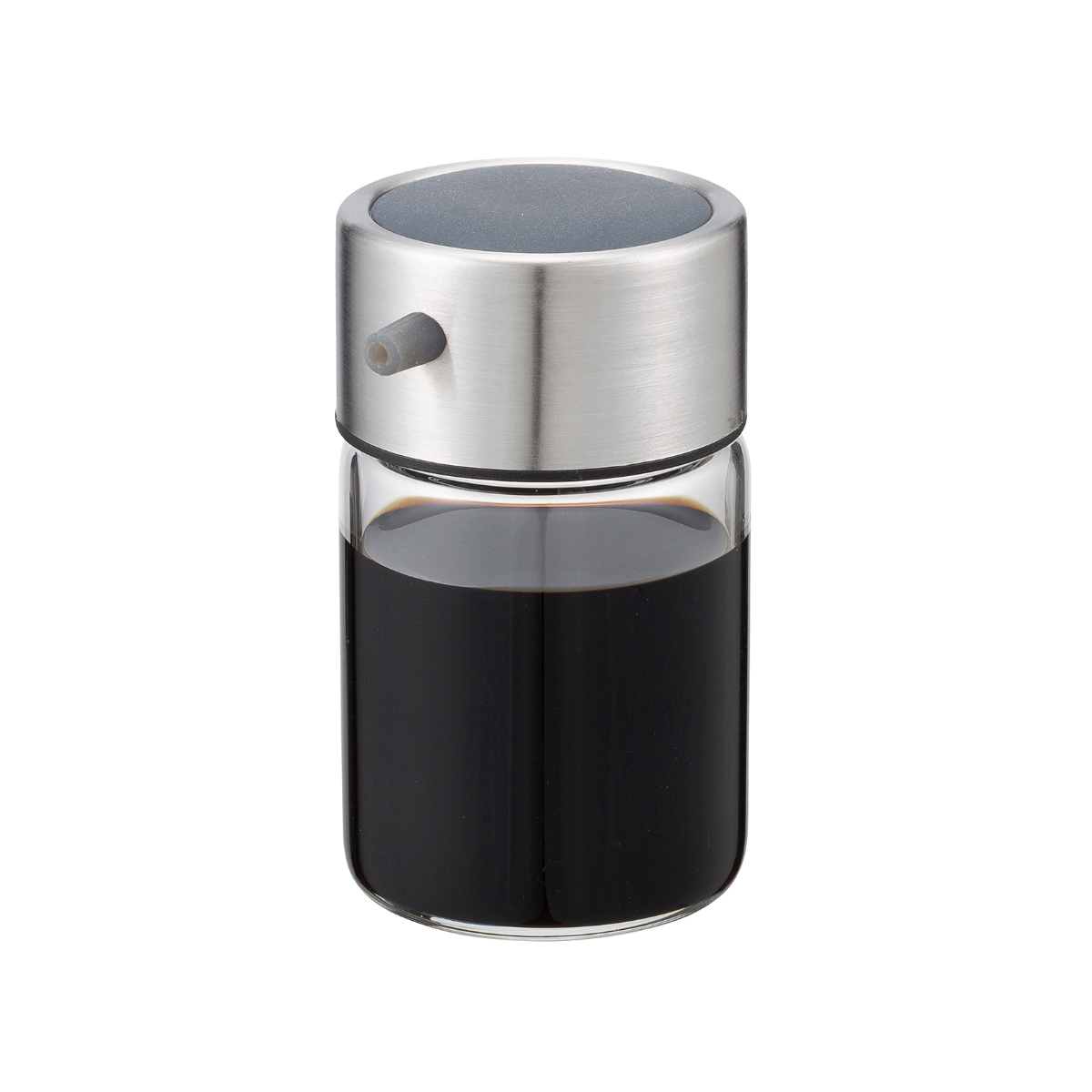 醤油さし 80ml atomico 食洗機対応 耐熱ガラス製 ( アトミコ 醤油入れ しょうゆ差し しょう油差し しょうゆ入れ しょう油入れ 醤油注ぎ ガラス製 卓上 調味料 入れ 容器 ボトル 保管 保存 プッシュ式 ミニ コンパクト おしゃれ )