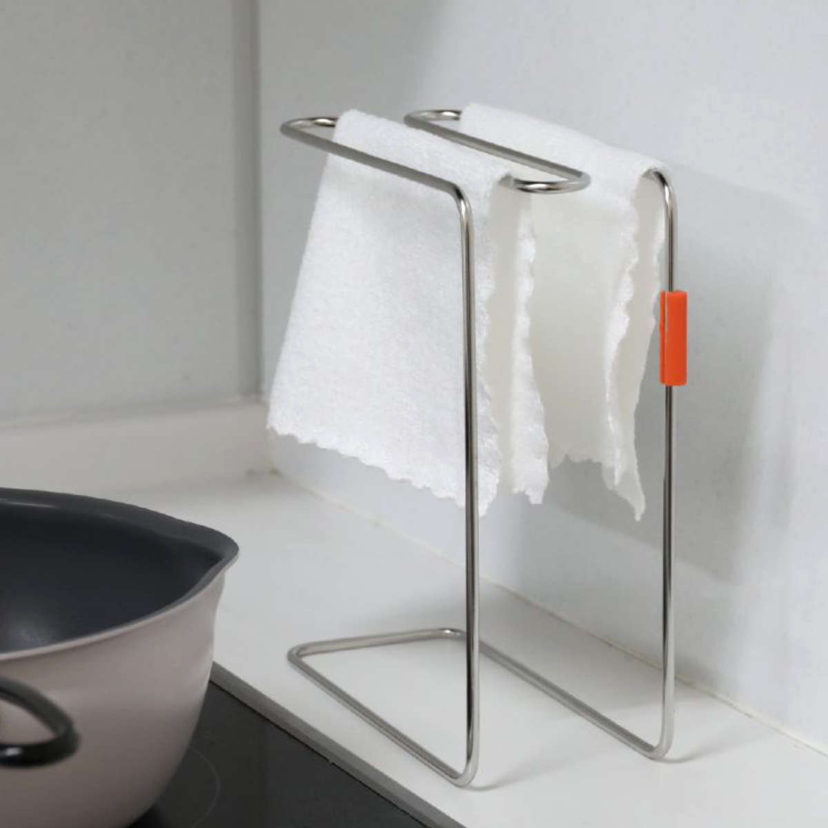 布巾かけ atomico アトミコ ふきんスタンド ( ふきん掛け ステンレス タオルスタンド タオルホルダー 布巾スタンド 置き型 布巾掛け 布巾ハンガー タオルハンガー タオル掛け ふきん 乾燥 シンプル )