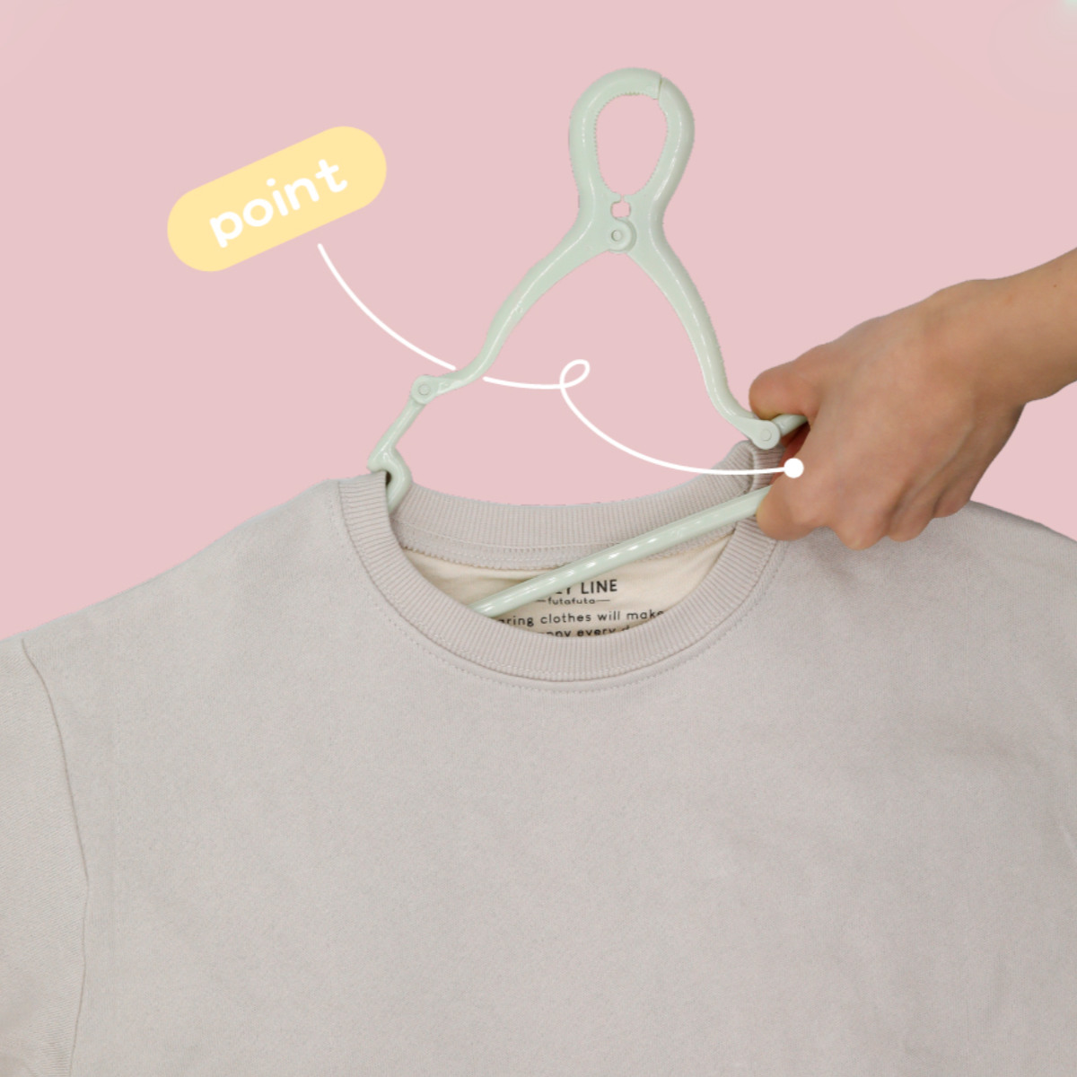 ハンガー 6本組 ベビー&キッズ キャッチフックハンガー 首元を伸ばさずに干せる ( キッズハンガー ベビーハンガー 6本セット フック付 子ども 洗濯 収納 洗濯ハンガー 物干し こども服 衣類収納 洋服ハンガー 洋服 省スペース )