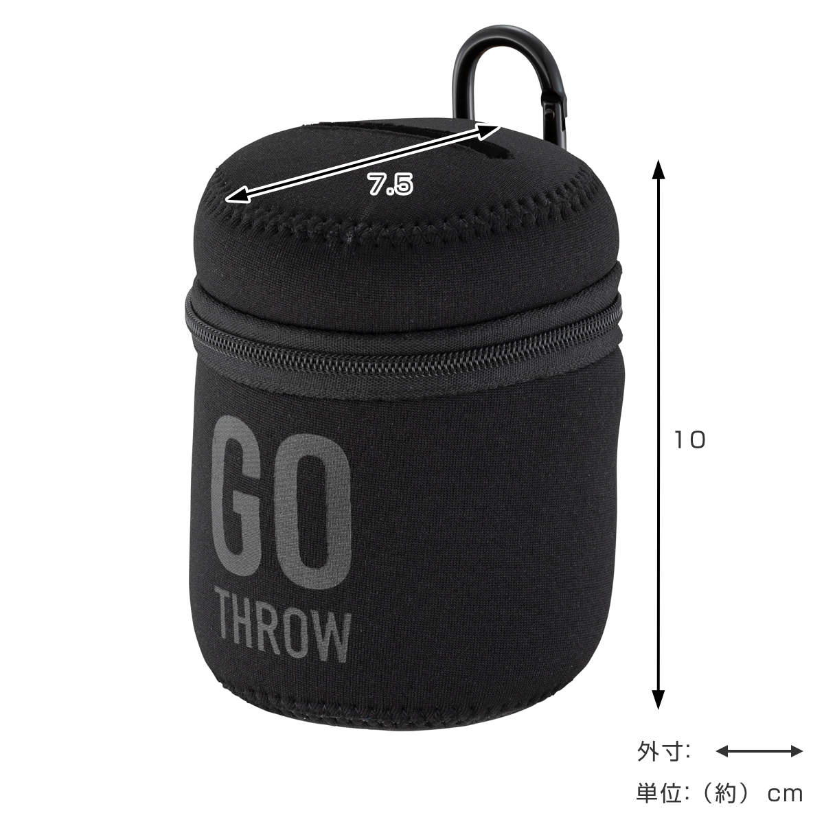 携帯ゴミ箱 GO THROW BIG ( 持ち運び 携帯用 ゴミ箱 ゴミ入れ 小物入れ ミニポーチ ケース レジャー アウトドア カラビナ付き マルチケース 持ち歩き マルチポーチ 洗える )