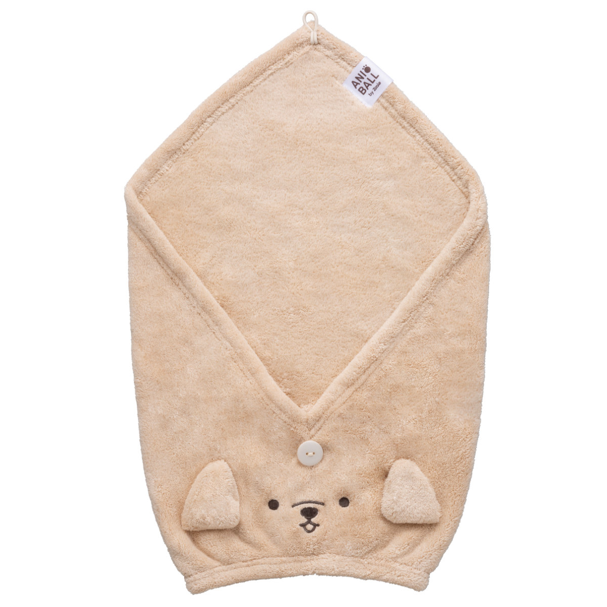 ヘアターバン 吸水 アニボール ( ヘアキャップ ドライキャップ ターバン マイクロファイバー 子供 キッズ タオル 速乾 吸水タオル 吸水キャップ 風呂上り プール ジム 動物 アニマル 耳 カットパイル ) 【ネコ】 ネコ