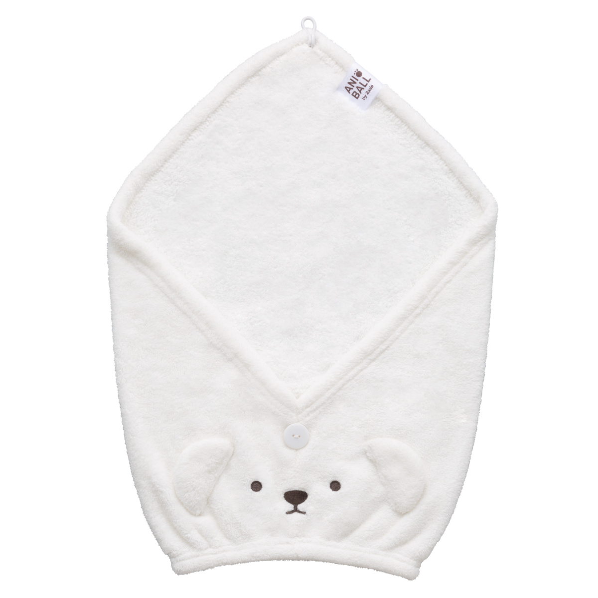 ヘアターバン 吸水 アニボール ( ヘアキャップ ドライキャップ ターバン マイクロファイバー 子供 キッズ タオル 速乾 吸水タオル 吸水キャップ 風呂上り プール ジム 動物 アニマル 耳 カットパイル ) 【ネコ】 ネコ