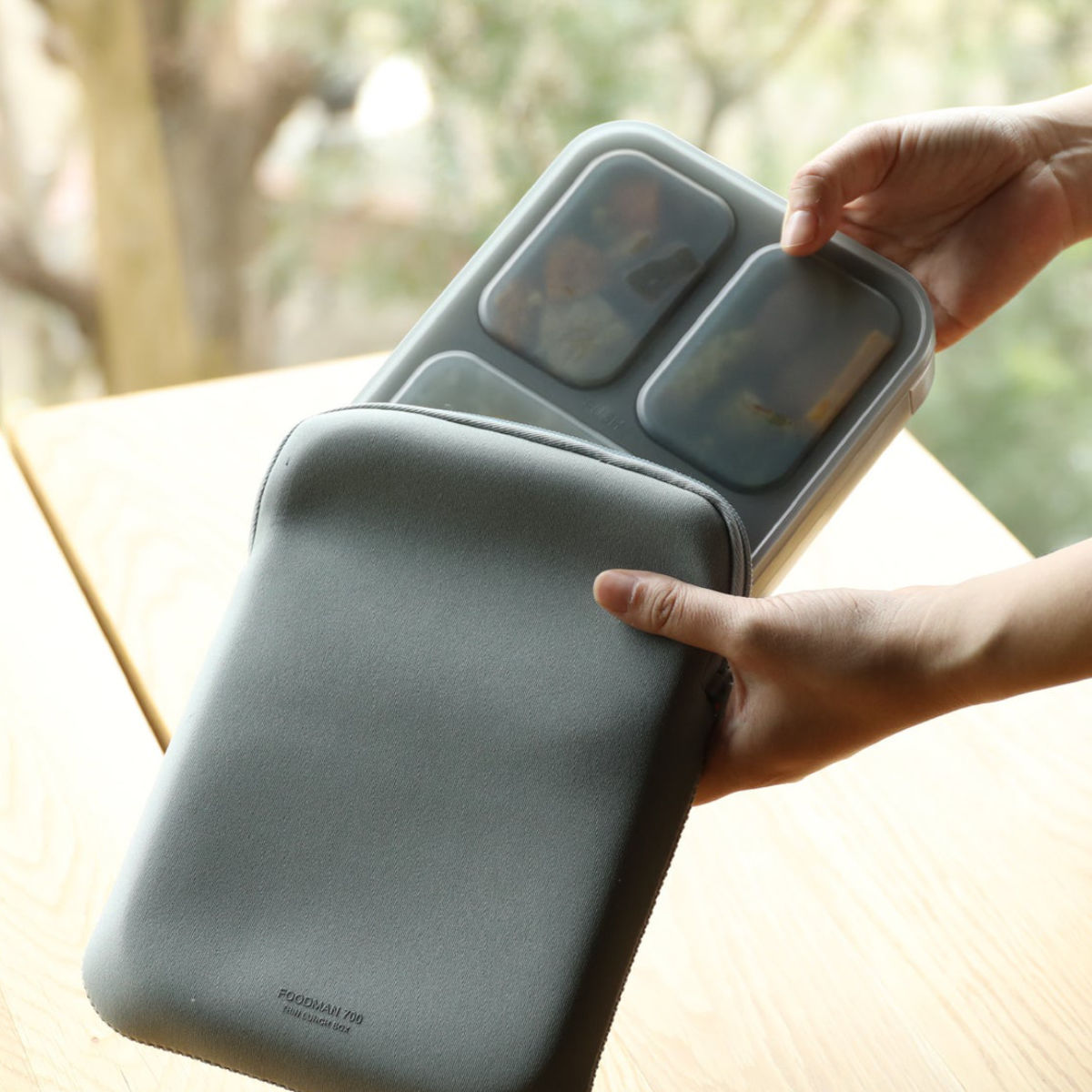 フードマン専用ケース700 ランチバッグ ( FOODMAN 薄型弁当箱 フードマンケース フードマン700専用 フードマン700用 弁当包み お弁当 弁当 ケース 入れ 包む 保温 保冷 専用 洗える )