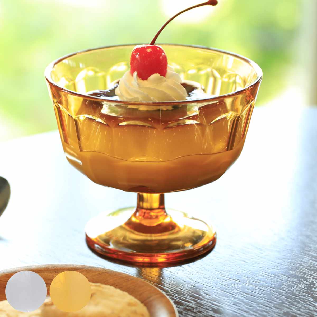 デザートカップ 280ml レトログラス プラスチック （ アイスクリームカップ デザートグラス パフェグラス 軽い 割れにくい プリン アイス