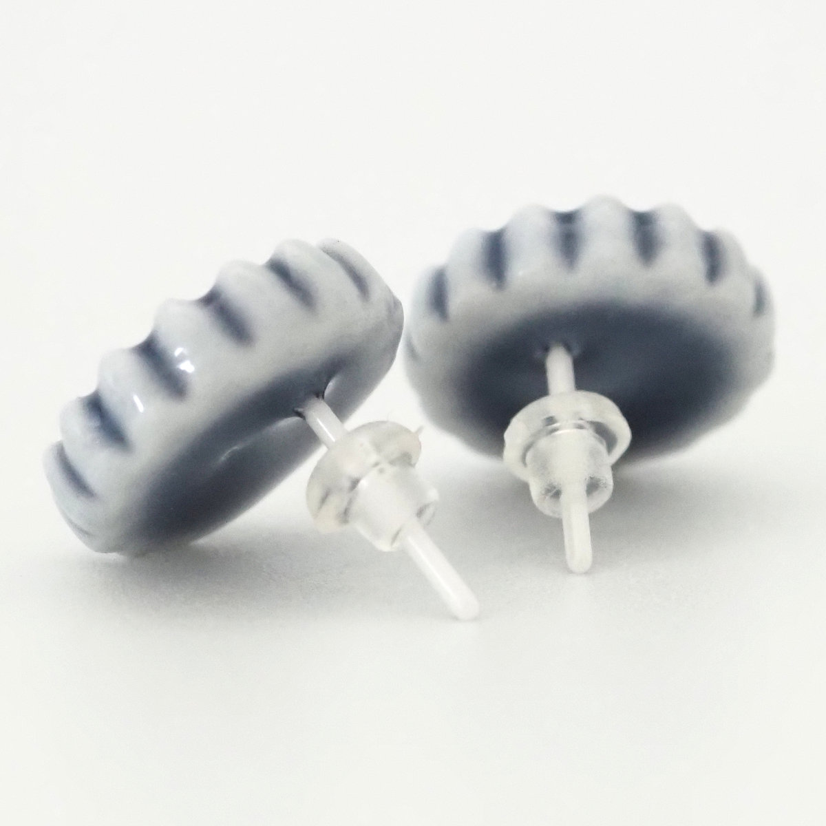 デイジーピアス 豆皿 セット ( 磁器 美濃焼 日本製 電子レンジ対応 皿 お皿 プレート 小皿 ピアス アクセサリー おしゃれ アクセサリートレー トレー トレイ アクセサリー入れ ) 【紺】 紺