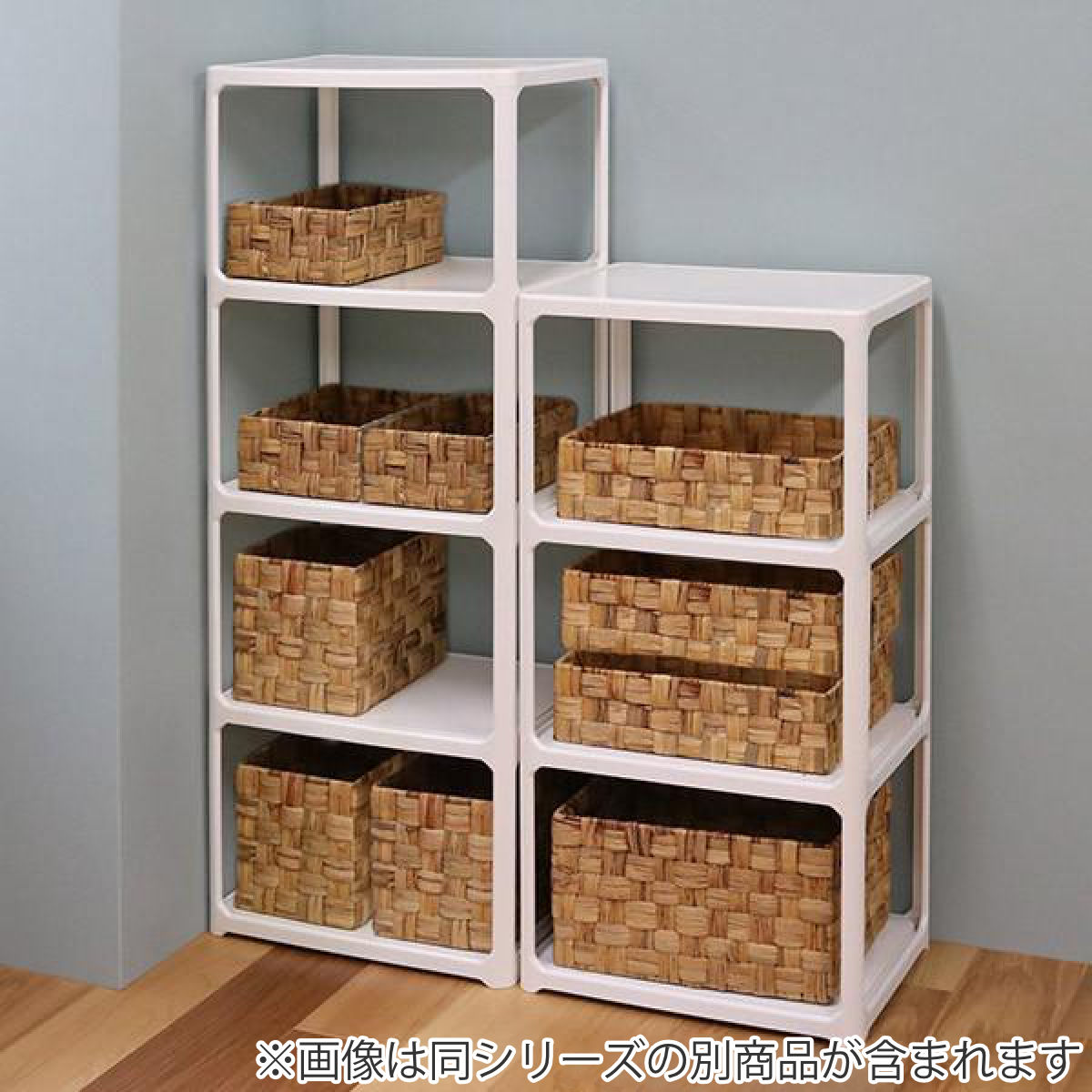 収納ボックス バスケット 約 幅18×奥行26×高11cm かご ウォーターヒヤシンス ( 小物入れ 収納 小物 収納ケース カゴ 卓上収納 インナーボックス 積み重ね スタッキング 棚上収納 アジアン 天然素材 籠 )