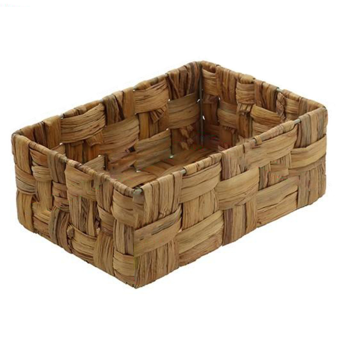 収納ボックス バスケット 約 幅18×奥行26×高11cm かご ウォーターヒヤシンス ( 小物入れ 収納 小物 収納ケース カゴ 卓上収納 インナーボックス 積み重ね スタッキング 棚上収納 アジアン 天然素材 籠 )