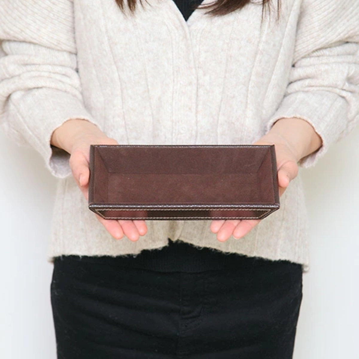 小物トレー 長方形 トレー レザー風 キャッシュトレー 幅21.5×奥行10.5×高さ4cm ( 小物入れ トレイ アクセサリートレイ ペン めがね メガネ置き 腕時計 ペン置き メガネ キャッシュトレイ お釣り入れ 雑貨 インテリア おしゃれ )