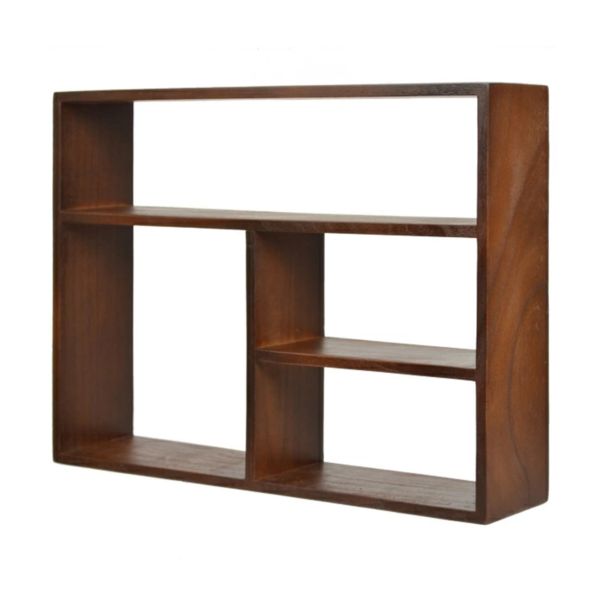 シェルフ 幅45cm チェリーウッド 壁掛け 45×34cm 天然木 ( 木製 ディスプレイラック 収納 棚 壁掛け金具付 ディスプレイ ラック 壁面収納 ウォールシェルフ ナチュラル雑貨 インテリア レトロ ) 【アイボリー】 アイボリー