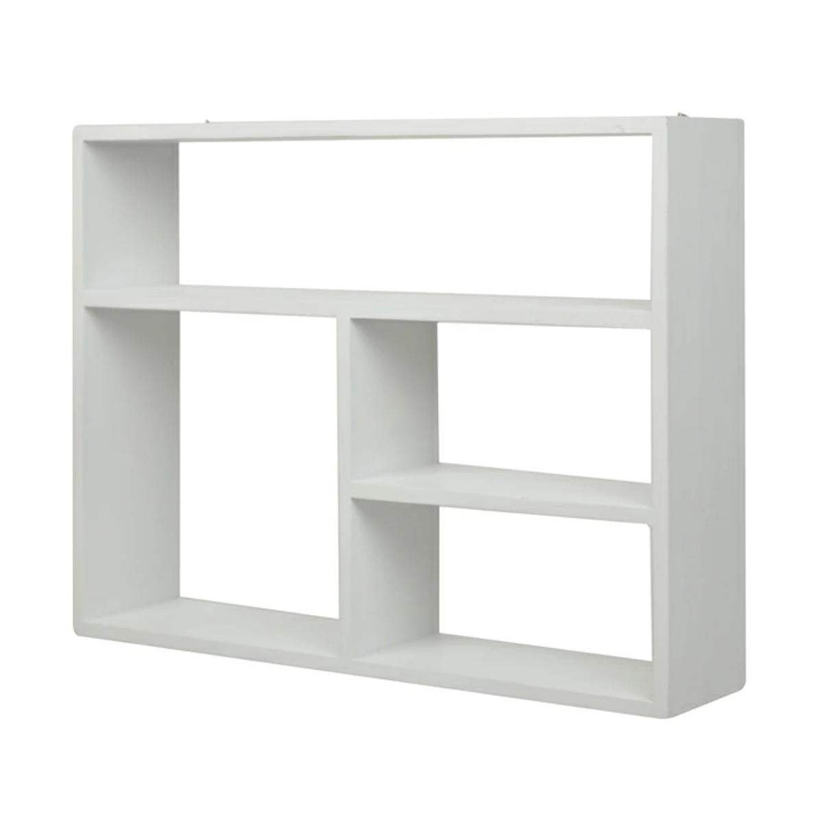 シェルフ 幅45cm チェリーウッド 壁掛け 45×34cm 天然木 ( 木製 ディスプレイラック 収納 棚 壁掛け金具付 ディスプレイ ラック 壁面収納 ウォールシェルフ ナチュラル雑貨 インテリア レトロ ) 【アイボリー】 アイボリー