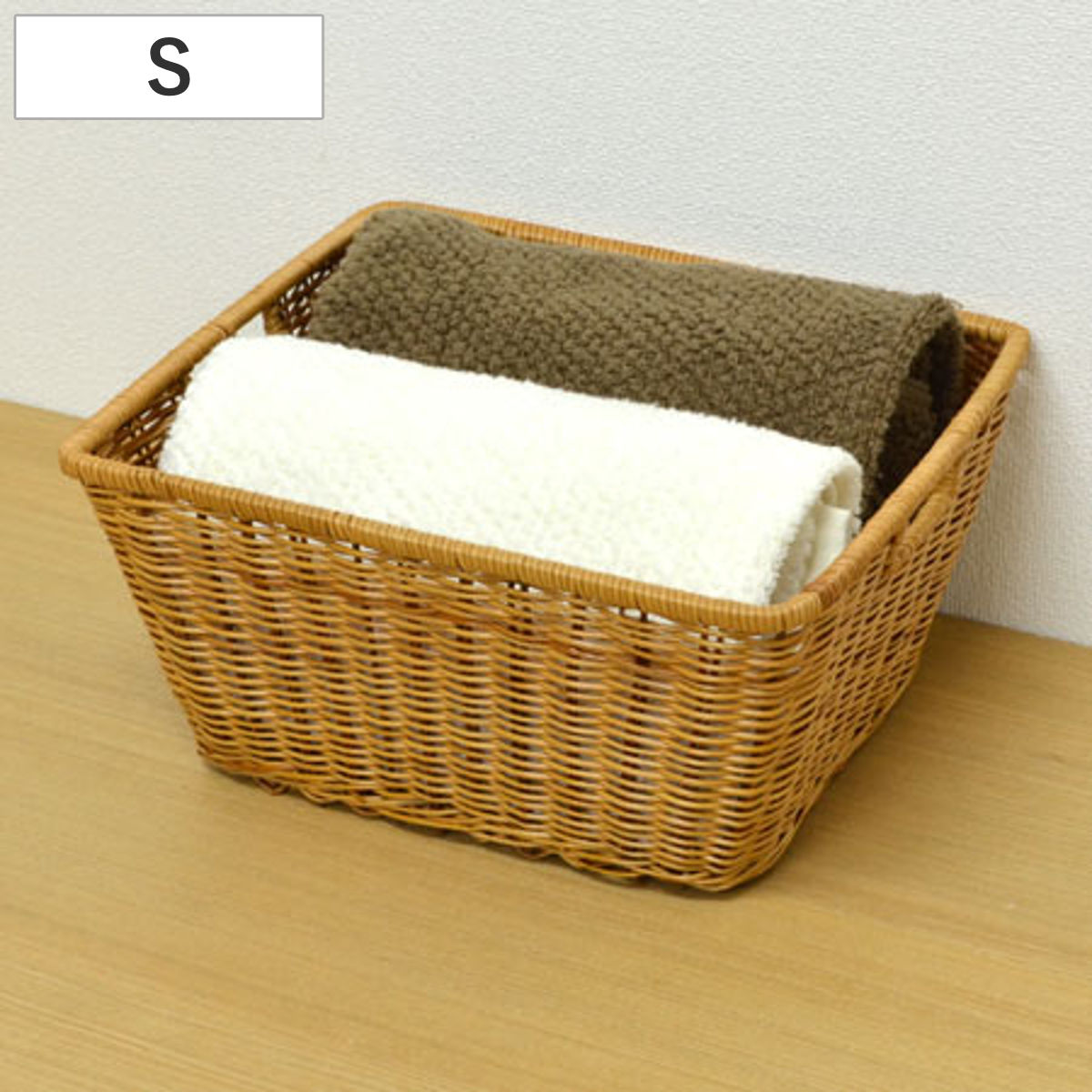 収納バスケット 天然素材 Sサイズ ( アジアン かご 収納ケース 籠 カゴ 収納ボックス )
