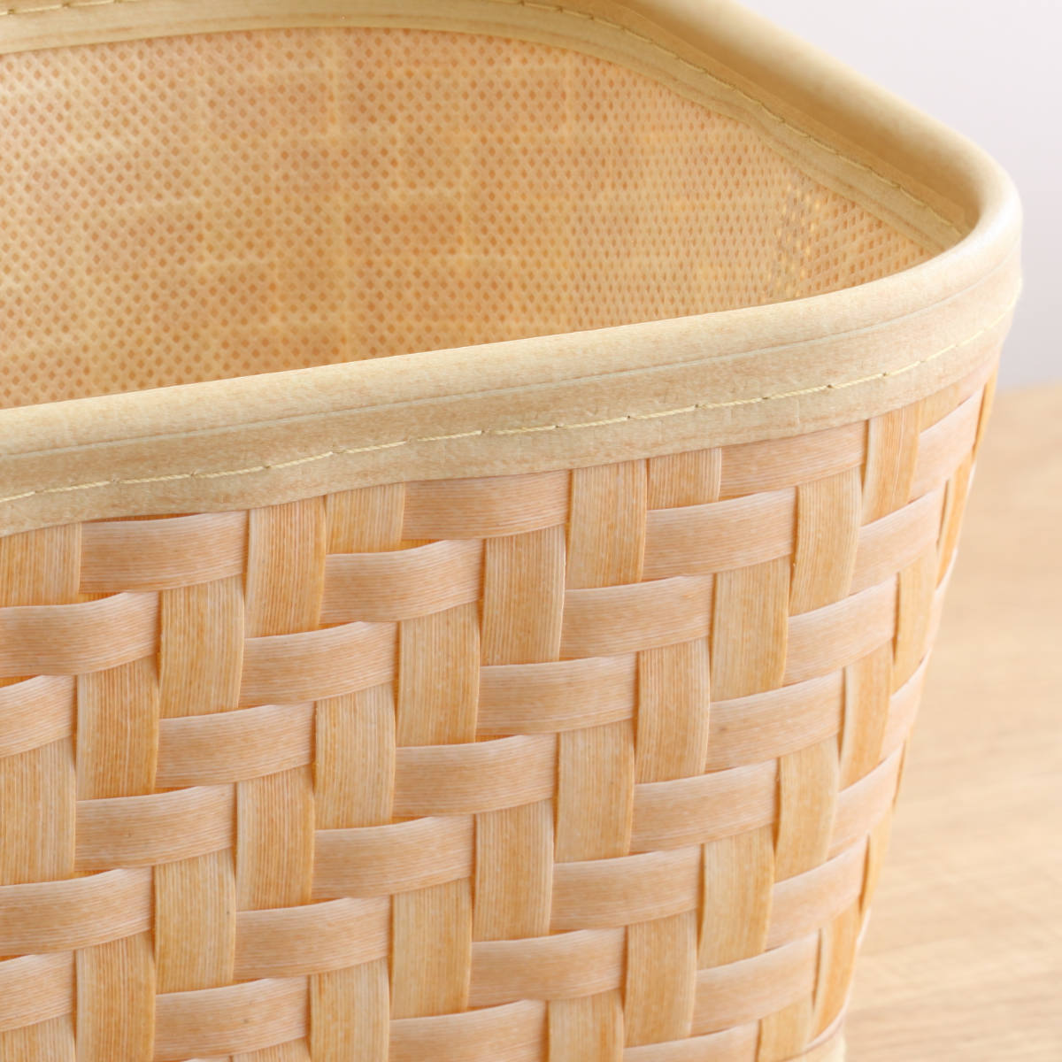 バスケット クローンバンブー 筒型 洗える 直径24×高さ29.5cm ( かご カゴ 籠 竹 フェイク PE 水洗い 天然素材風 収納 小物収納 収納かご 小物入れ おしゃれ 丈夫 キッチン 洗面所 ランドリー 竹かご風 )