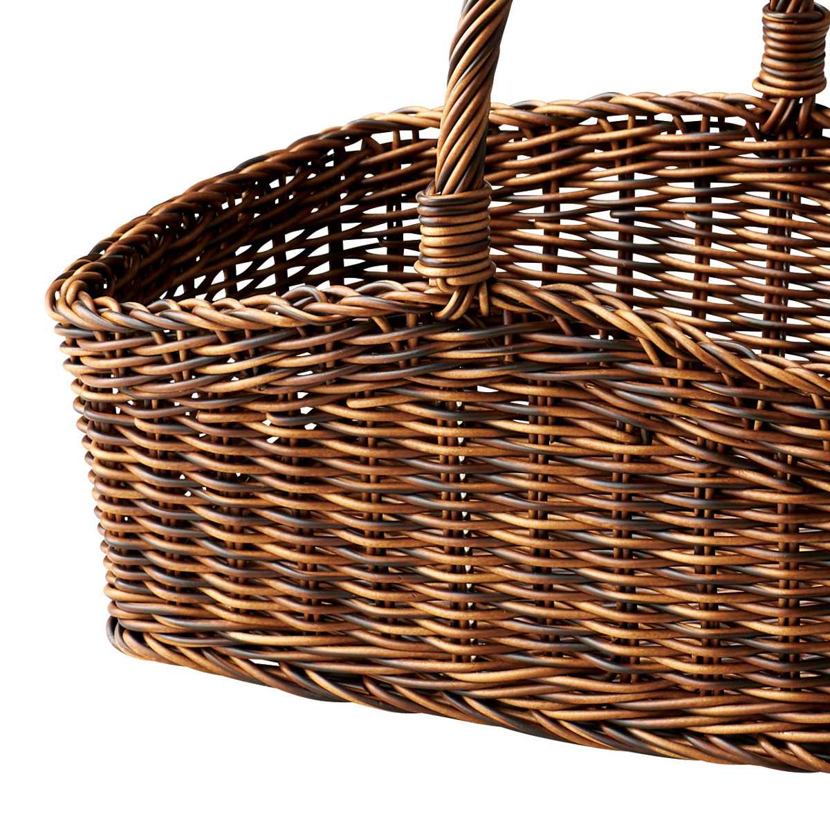 ペット ベッド PPラタン ハンドル バスケット 籠 ( ペットベッド 犬 クッション付き 猫 天然素材 バスケット ペット用バスケット かご ペット用ベッド 犬用 猫用 ペット用 ナチュラル おしゃれ ベッドカゴ ハンドル付 小動物 夏 )