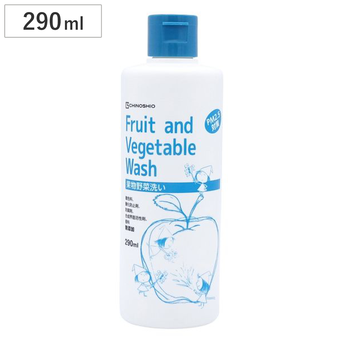 果物野菜洗い 野菜洗浄剤 フルーツ&ベジタブルウォッシュ 本体 290ml ( 生野菜用 野菜洗い 果物洗い 洗剤 洗浄剤 くだもの洗い 洗う フルーツ 果物 青果洗い 青果 葉物野菜 果物用 野菜用 台所用洗剤 液体洗剤 )