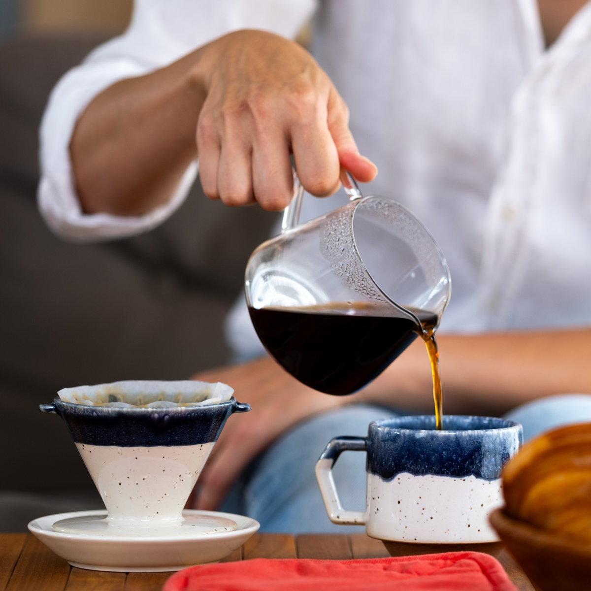 ドリッパー CHIPS Dripper mat black ( 1〜2人用 コーヒー ドリップ コーヒードリッパー 磁器 美濃焼 電子レンジ対応 食洗機対応 おしゃれ カフェ風 シンプル 北欧 モダン ナチュラル 日本製 ) 【SOLID(オレンジ)】 SOLID(オレンジ)