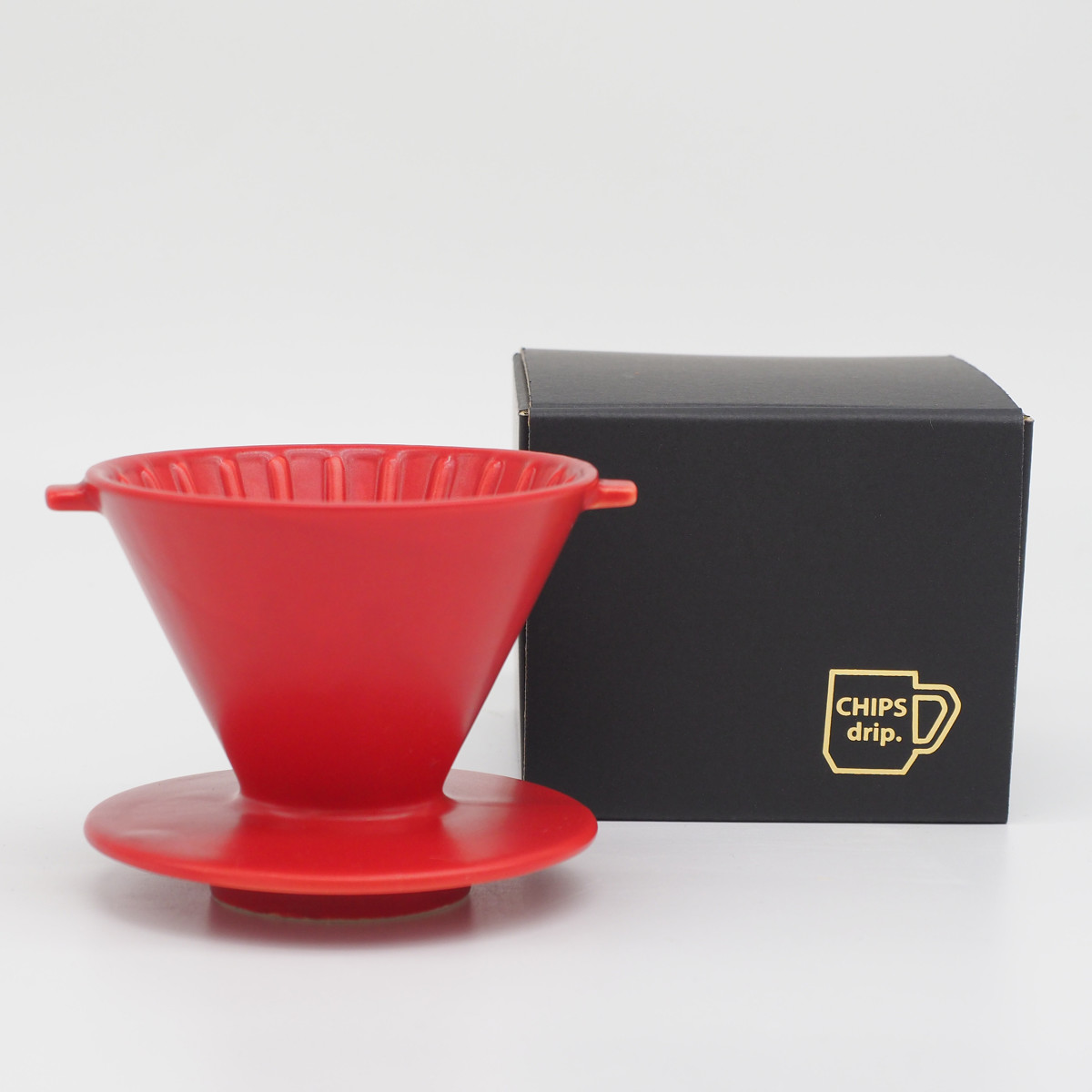ドリッパー CHIPS Dripper mat black ( 1〜2人用 コーヒー ドリップ コーヒードリッパー 磁器 美濃焼 電子レンジ対応 食洗機対応 おしゃれ カフェ風 シンプル 北欧 モダン ナチュラル 日本製 ) 【SOLID(オレンジ)】 SOLID(オレンジ)