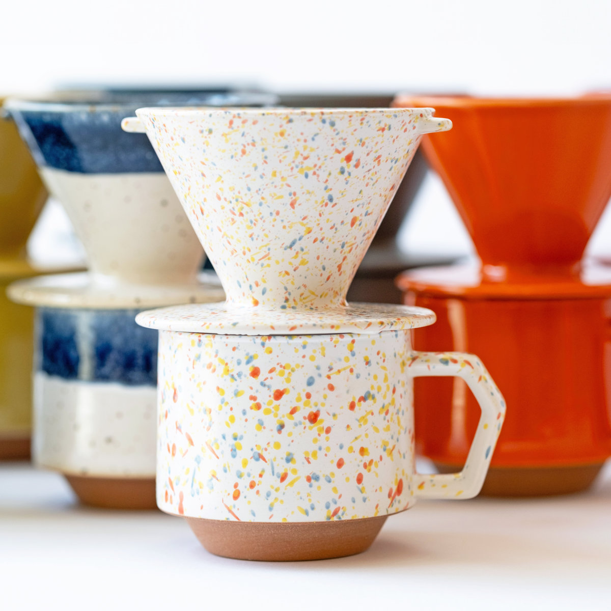 ドリッパー CHIPS Dripper mat black ( 1〜2人用 コーヒー ドリップ コーヒードリッパー 磁器 美濃焼 電子レンジ対応 食洗機対応 おしゃれ カフェ風 シンプル 北欧 モダン ナチュラル 日本製 ) 【SOLID(オレンジ)】 SOLID(オレンジ)