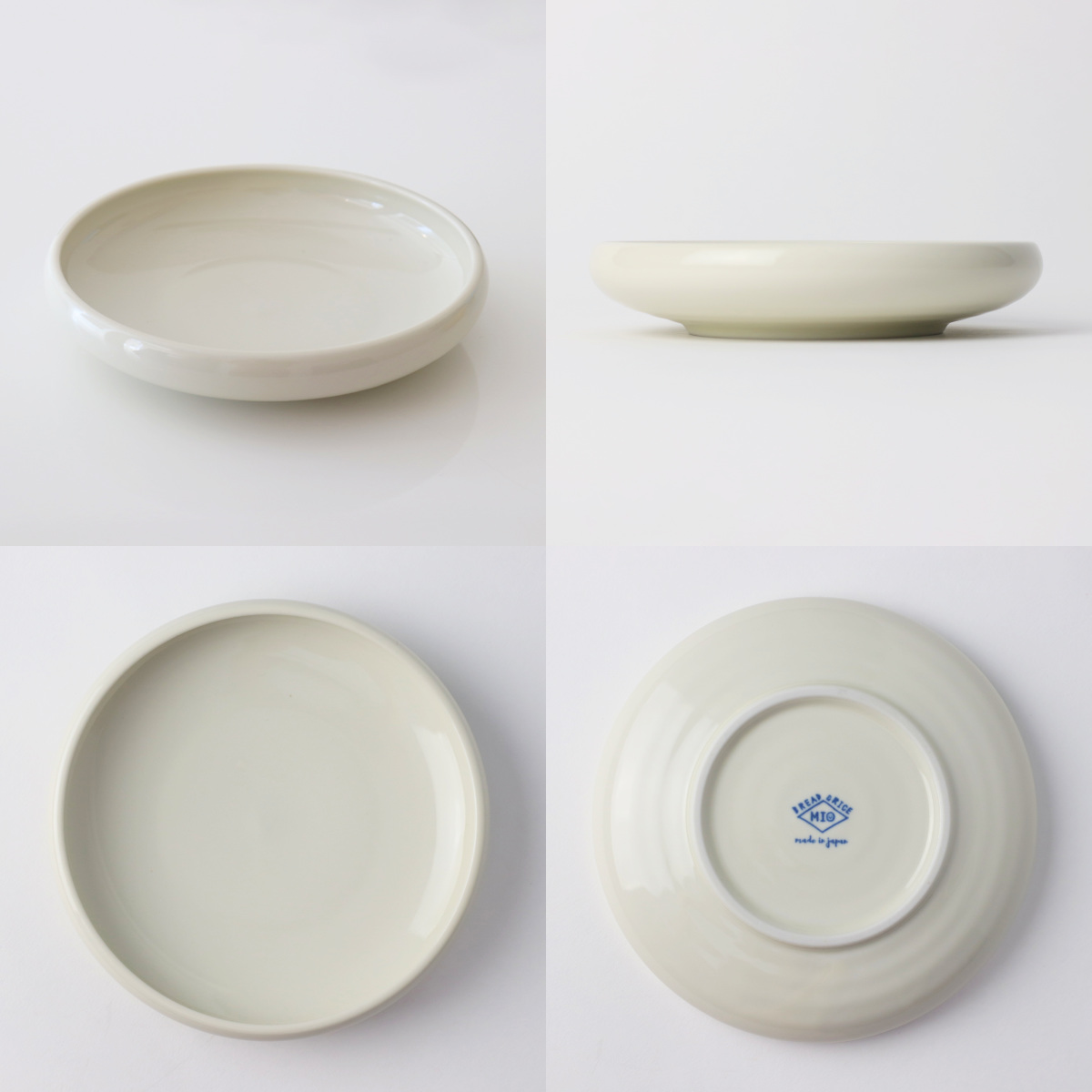 プレート Bread&Rice 食べやすい器 L ( 20.4cm 電子レンジ対応 食洗機対応 磁器 美濃焼 日本製 丸 ラウンド 深皿 お皿 皿 食器 おしゃれ シンプル かわいい 北欧 北欧風 カフェ ) 【キナリ】 キナリ