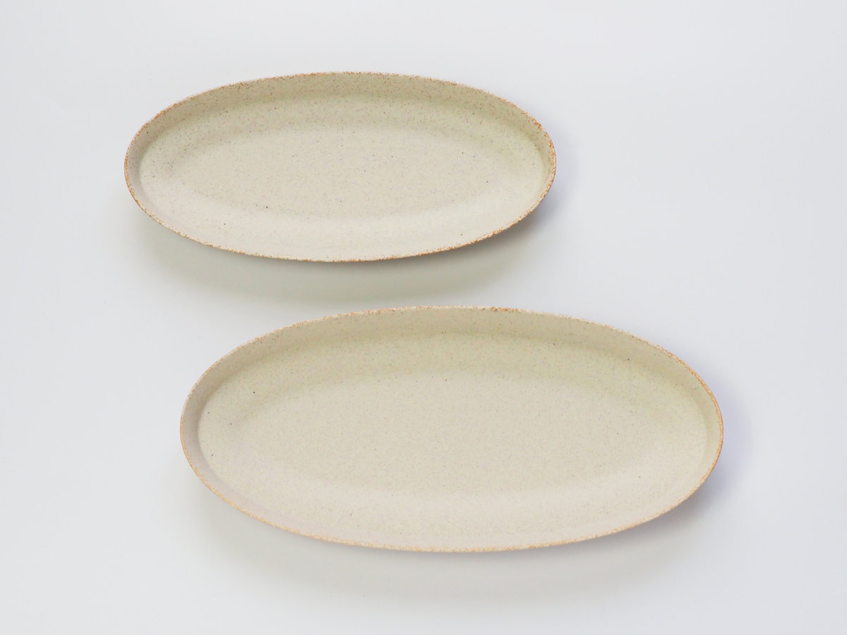 皿 Bread&Rice 盛りやすい器 長皿 M ( 24.7cm 電子レンジ対応 食洗機対応 美濃焼 日本製 オーバル プレート お皿 食器 おしゃれ シンプル かわいい 北欧 北欧風 ) 【ホワイト】 ホワイト