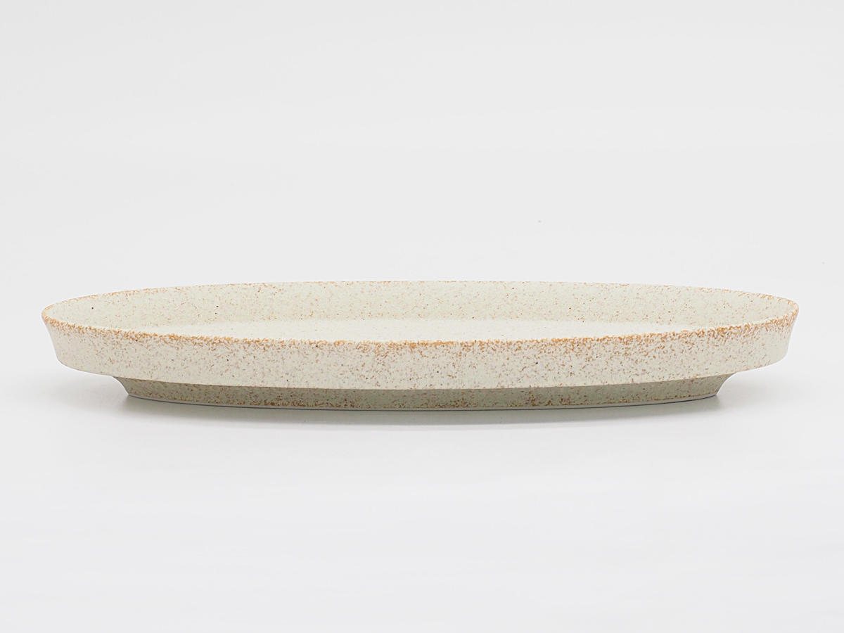 皿 Bread&Rice 盛りやすい器 長皿 M ( 24.7cm 電子レンジ対応 食洗機対応 美濃焼 日本製 オーバル プレート お皿 食器 おしゃれ シンプル かわいい 北欧 北欧風 ) 【ホワイト】 ホワイト