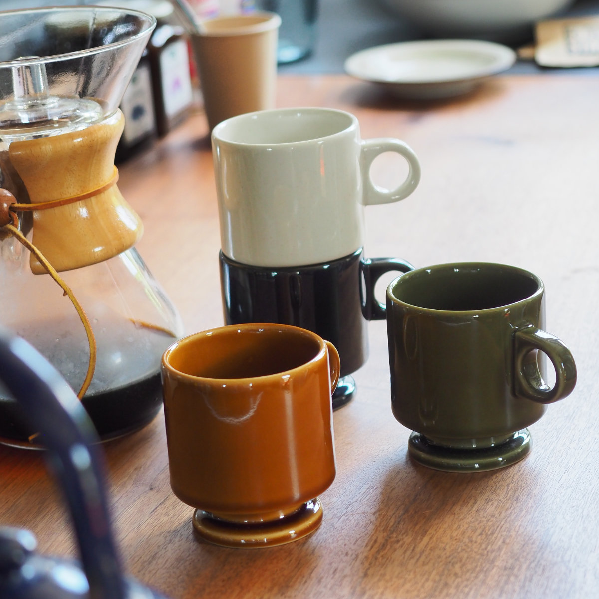 マグカップ 240ml Smith footed mug cup ( 磁器 電子レンジ対応 食洗機対応 日本製 コップ マグ マグコップ カップ 食器 おしゃれ かわいい シンプル レトロ ) 【ネイビー】 ネイビー