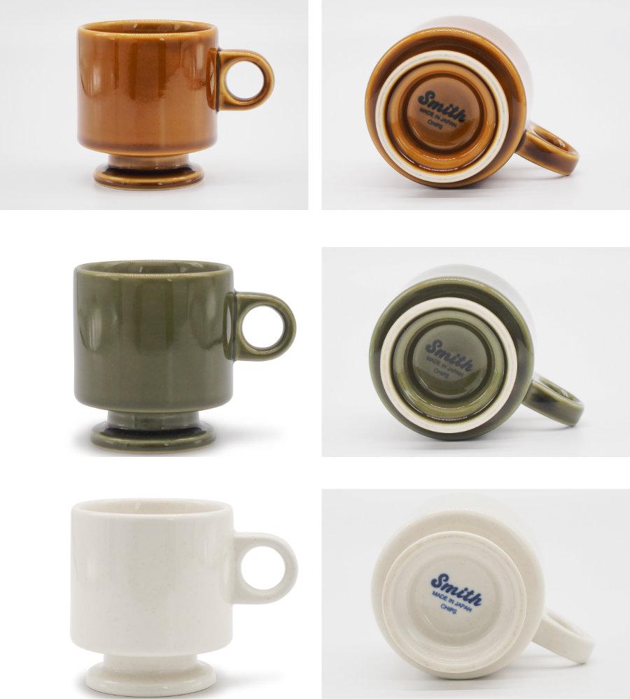 マグカップ 240ml Smith footed mug cup ( 磁器 電子レンジ対応 食洗機対応 日本製 コップ マグ マグコップ カップ 食器 おしゃれ かわいい シンプル レトロ ) 【ネイビー】 ネイビー
