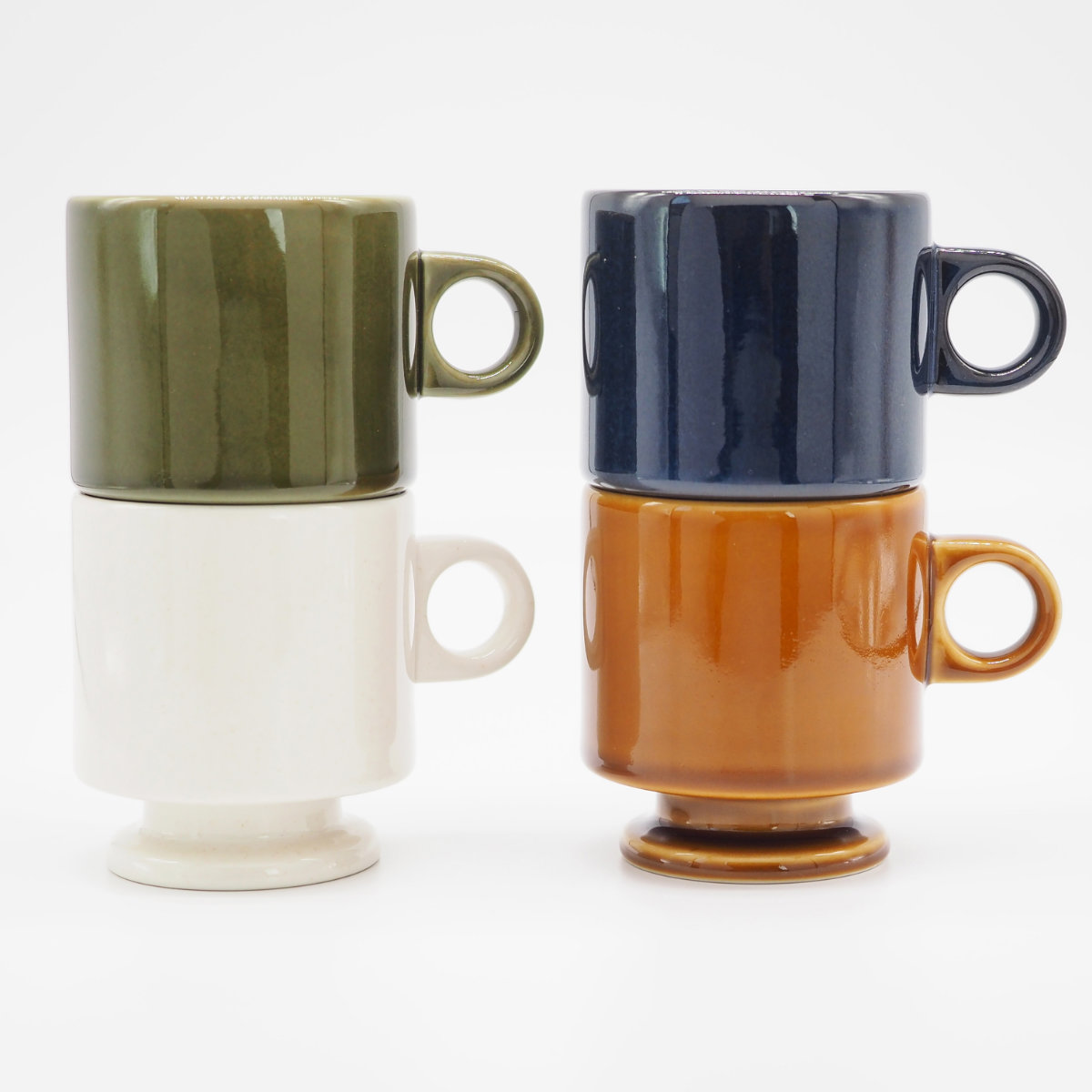マグカップ 240ml Smith footed mug cup ( 磁器 電子レンジ対応 食洗機対応 日本製 コップ マグ マグコップ カップ 食器 おしゃれ かわいい シンプル レトロ ) 【ネイビー】 ネイビー