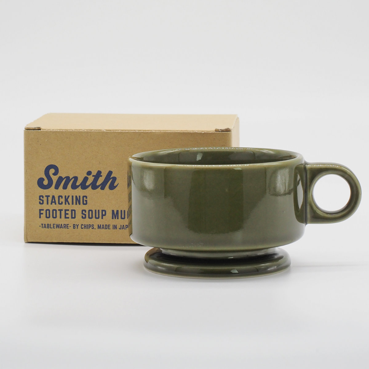 スープマグ 260ml Smith footed soupmug ( 電子レンジ対応 食洗機対応 日本製 マグ マグカップ 器 ボウル 鉢 コップ おしゃれ かわいい シンプル レトロ ) 【ブラウン】 ブラウン