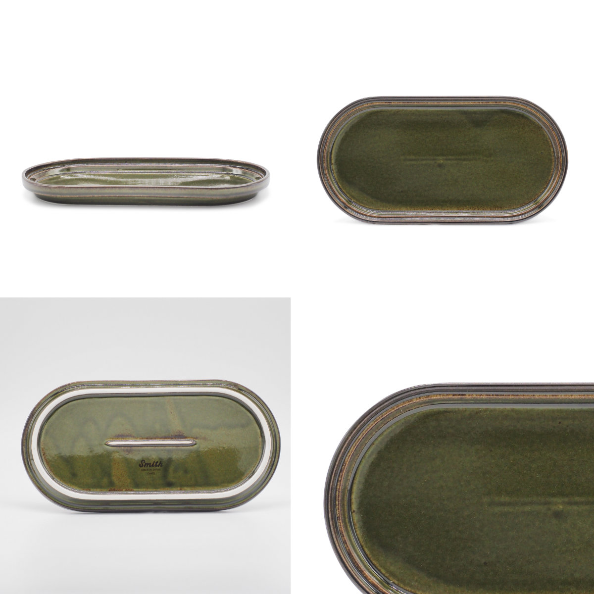 プレート Smith oval plate ( 25.5cm 電子レンジ対応 食洗機対応 日本製 磁器 オーバル 皿 お皿 食器 おしゃれ かわいい シンプル レトロ クラシック カフェ風 ) 【ブラウン】 ブラウン