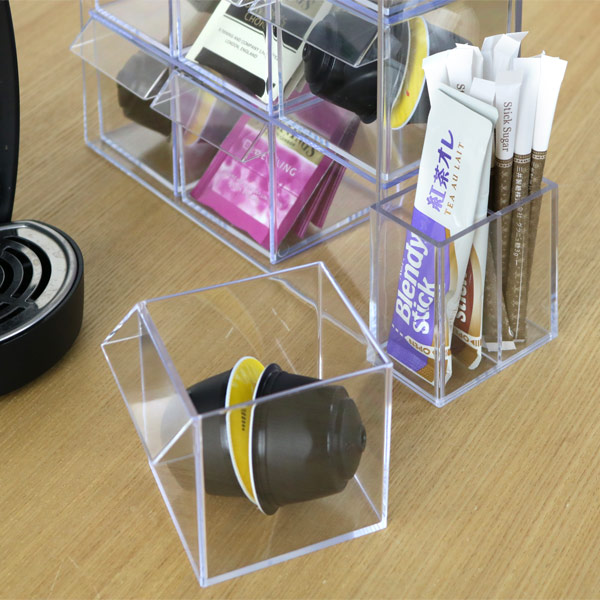 小物入れ 引き出し ミニ プラスチック クリア 卓上 透明 収納 2段×3列 デスコシリーズ ( 約 幅24×奥行9.6×高さ16.1cm 小物収納 小物ケース 小物 アクセサリー コレクション ケース 卓上収納 日本製 コレクションケース )
