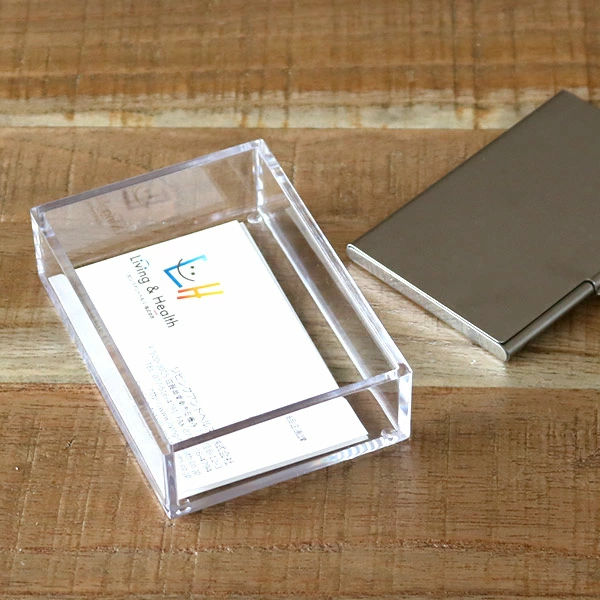 クリアケース 小物ケース 約 幅10.2×奥行7.1×高さ2.7cm 透明 収納 デスコシリーズ ( 小物収納 小物入れ 収納ケース 日本製 名刺入れ 小箱 プラスチック クリア 小物 アクセサリー コレクション ケース 卓上収納 仕分け 整理整頓 )