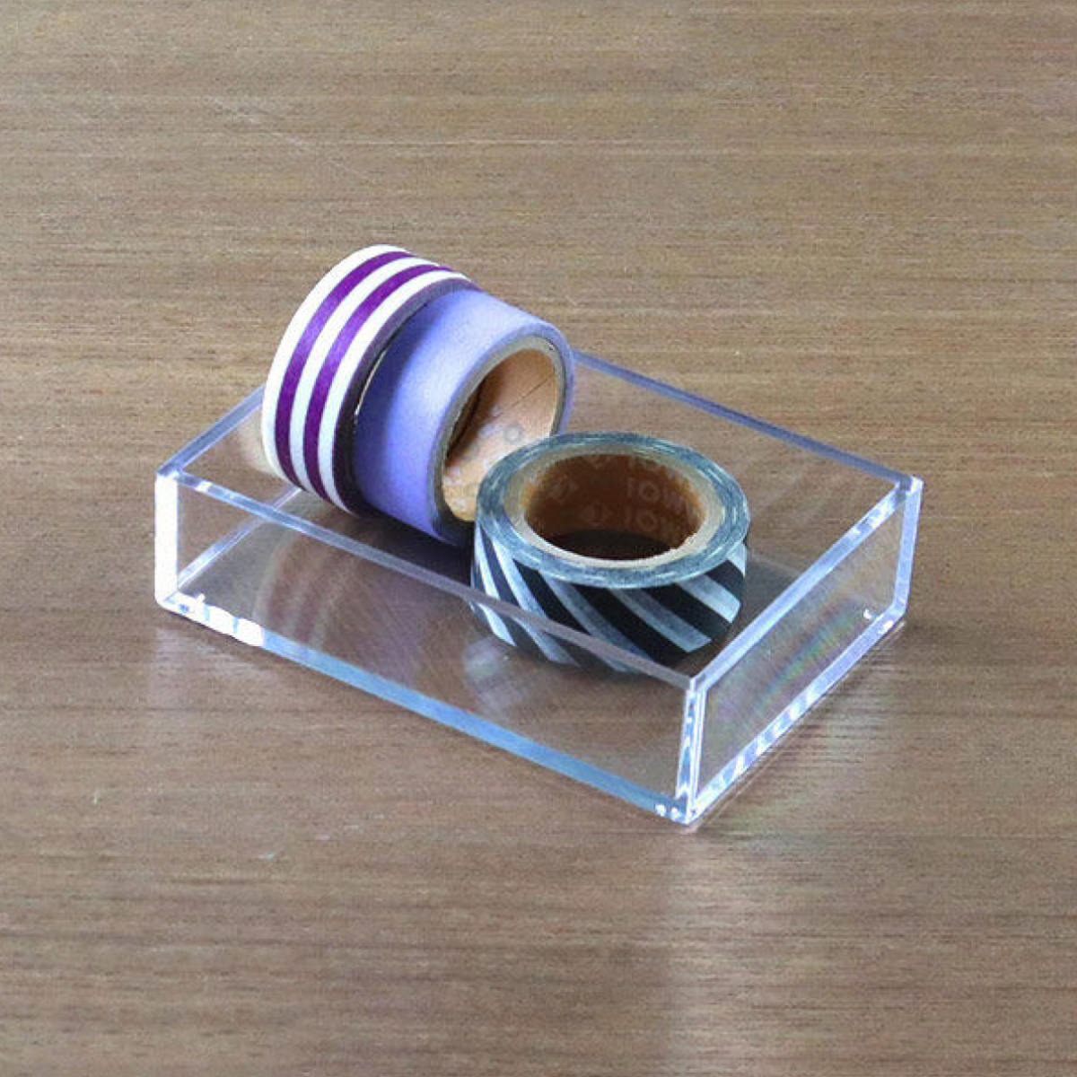 クリアケース 小物ケース 約 幅10.2×奥行7.1×高さ2.7cm 透明 収納 デスコシリーズ ( 小物収納 小物入れ 収納ケース 日本製 名刺入れ 小箱 プラスチック クリア 小物 アクセサリー コレクション ケース 卓上収納 仕分け 整理整頓 )