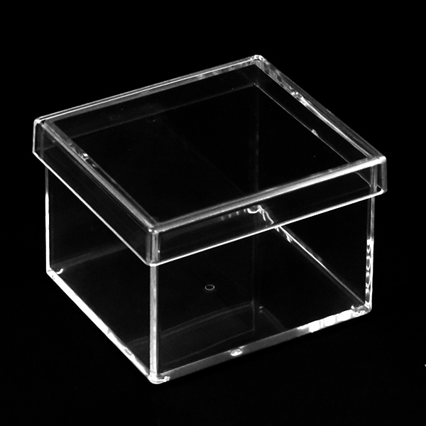 クリアケース ふた付き 15個セット 透明 収納 デスコシリーズ 約 幅8.8×奥行8.8×高さ5.7cm ( 小物収納 小物入れ 収納ケース 日本製 プラスチック フタ付き 小物 アクセサリー コレクション ケース 卓上収納 仕分け 整理整頓 )