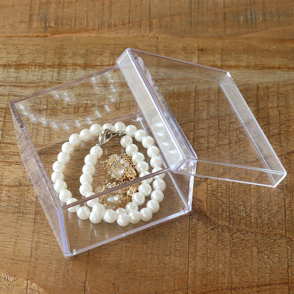 クリアケース ふた付き 15個セット 透明 収納 デスコシリーズ 約 幅8.8×奥行8.8×高さ5.7cm ( 小物収納 小物入れ 収納ケース 日本製 プラスチック フタ付き 小物 アクセサリー コレクション ケース 卓上収納 仕分け 整理整頓 )