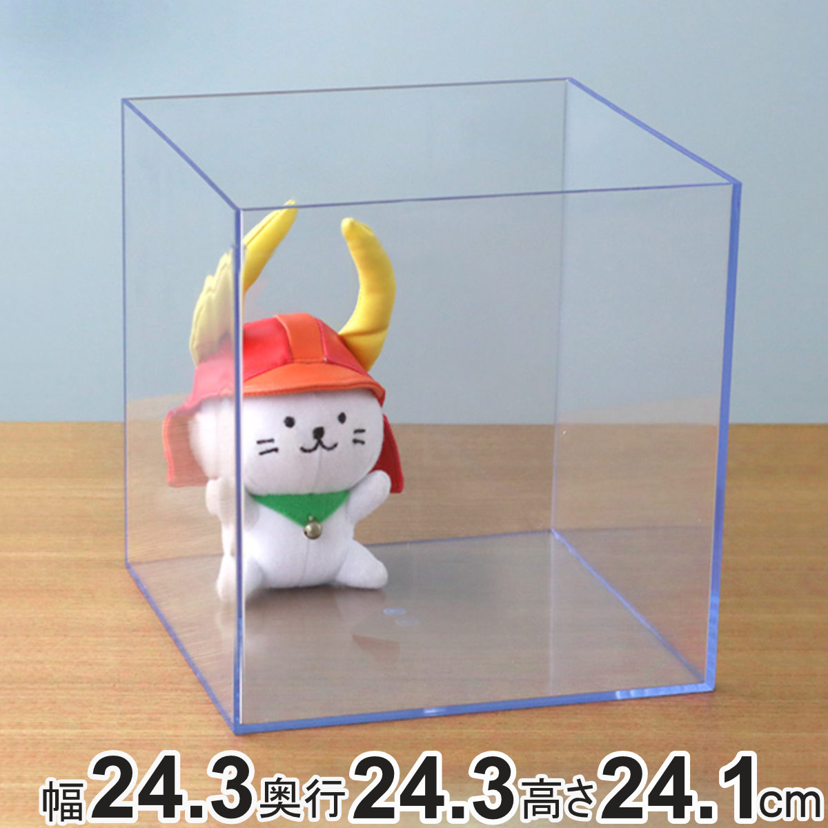 クリアケース 収納ケース 約 幅24.3×奥行24.3×高さ24.1cm 透明 収納 デスコシリーズ ( 小物収納 小物入れ 小物ケース プラスチック クリア 小物 アクセサリー コレクション ケース 卓上収納 仕分け 整理整頓 日本製 )