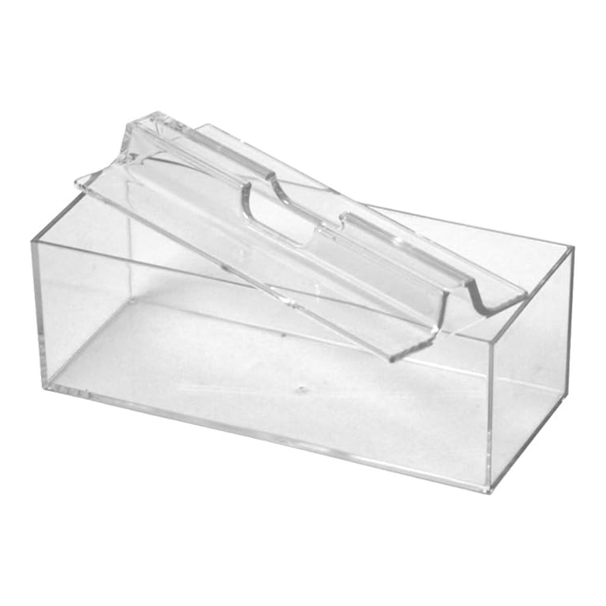 ペーパータオルケース 小判用 （ ペーパータオルホルダー ペーパータオル 小判 ボックス ホルダー ケース 収納 トイレ備品 キッチンタオルホルダー 置き型 コンパクト クリア 透明 ）