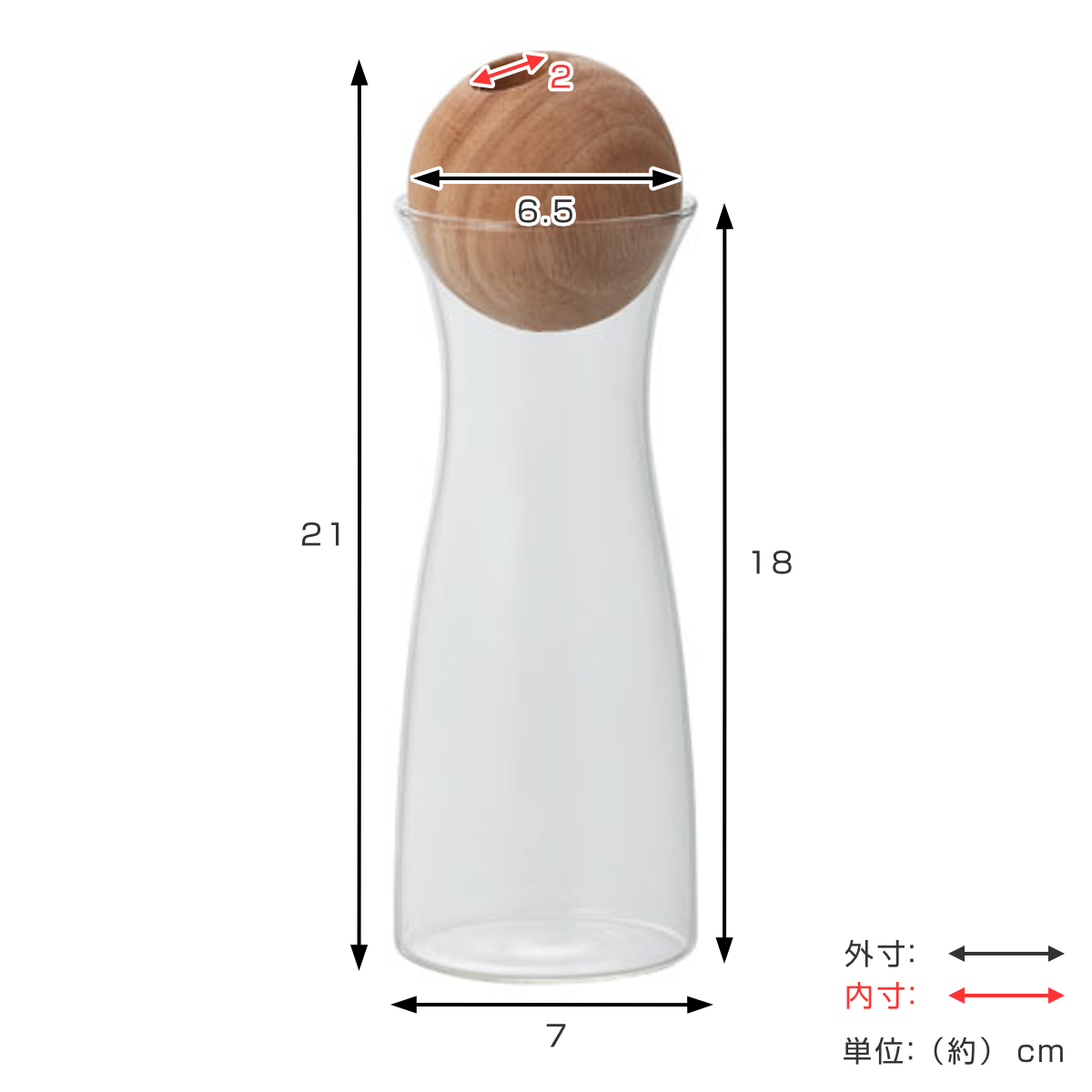 花瓶 visco ビスコ 直径7×高さ21cm L フラワーベース ( 花ビン 花びん 花器 ベース ガラスベース フラワー 花 飾る 一輪挿し 花入れ ガラス ガラス製 ハンドメイド 手作り クリア 透明 細口 天然木 木製 )