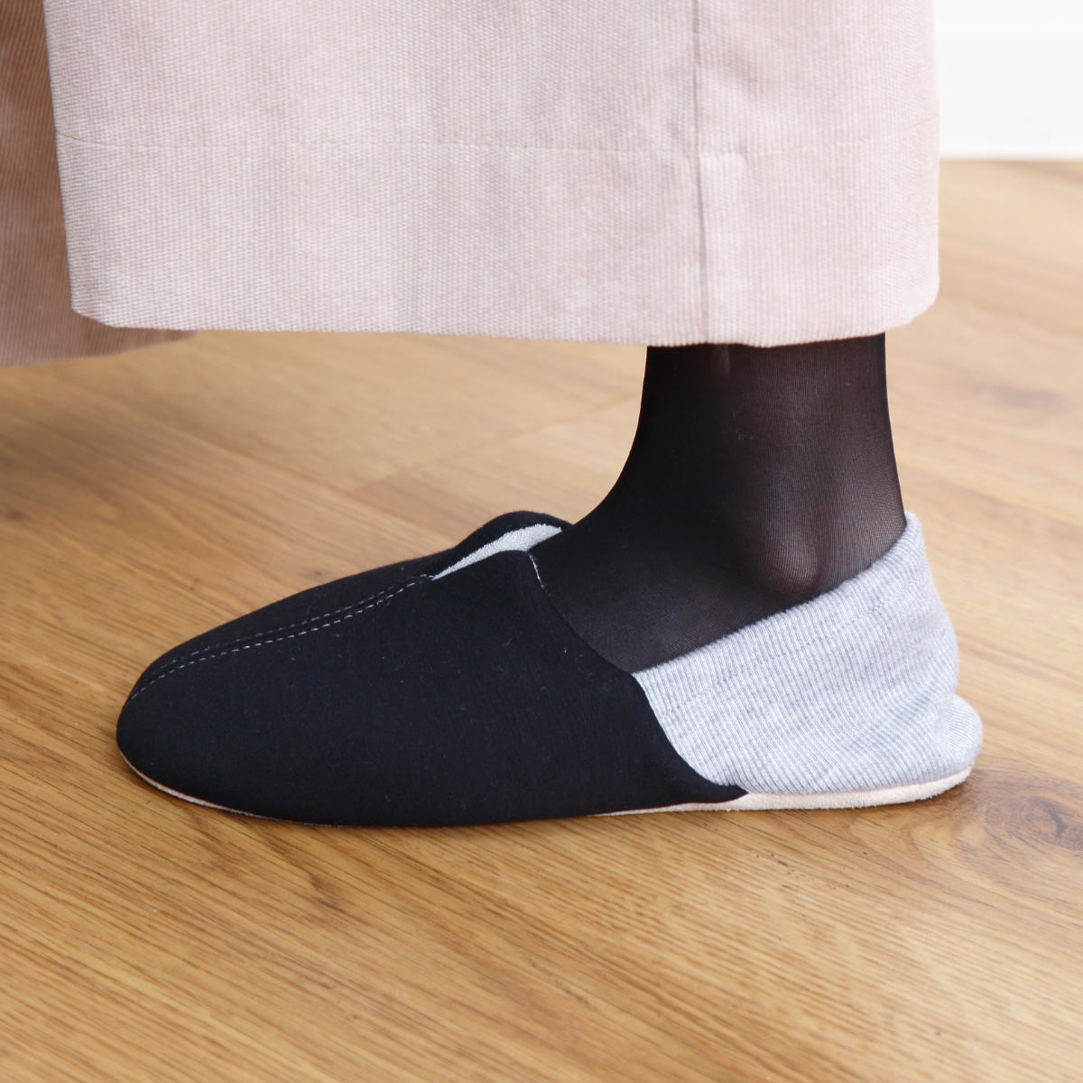 防災スリッパ L 足まもりっぱ 洗える ( 防災 ルームシューズ ルームスリッパ かかと付き スリッパ 踏み抜き防止 折り畳み 25~27cm メンズ バブーシュ 前詰まり 無地 男性 震災 災害 非常時 携帯 防災グッズ 静音 おしゃれ )