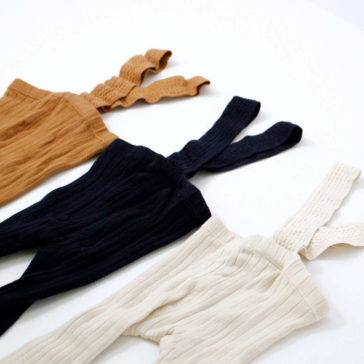 レギンス condor 子供 95~106cm サスペンダー付き リブレギンス ( コンドル ベビーレギンス キッズレギンス 子供用レギンス 子供用 キッズ スパッツ サスペンダー リブ 厚手 丈夫 無地 スペイン製 ) 【ネグロ】 ネグロ