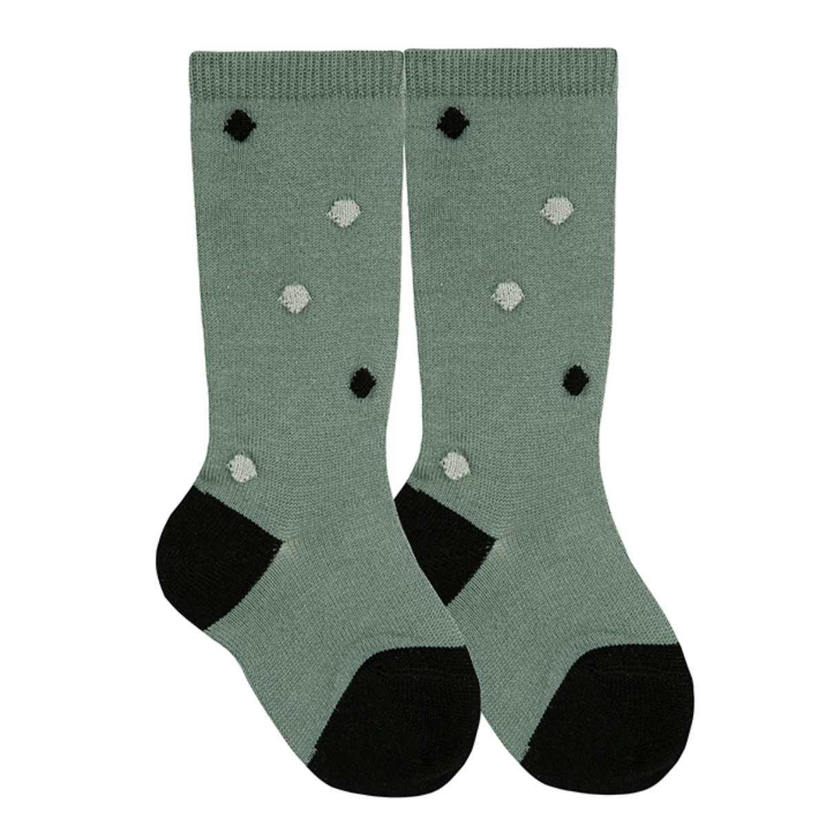 靴下 condor 子供 14.5~19.5cm ボンボン付き ニーソックス ( コンドル 子ども用靴下 キッズ ソックス くつ下 くつした ハイソックス 丈夫 ドット柄 スペイン製 ギフト おしゃれ ) 【イリス 6】 イリス 6