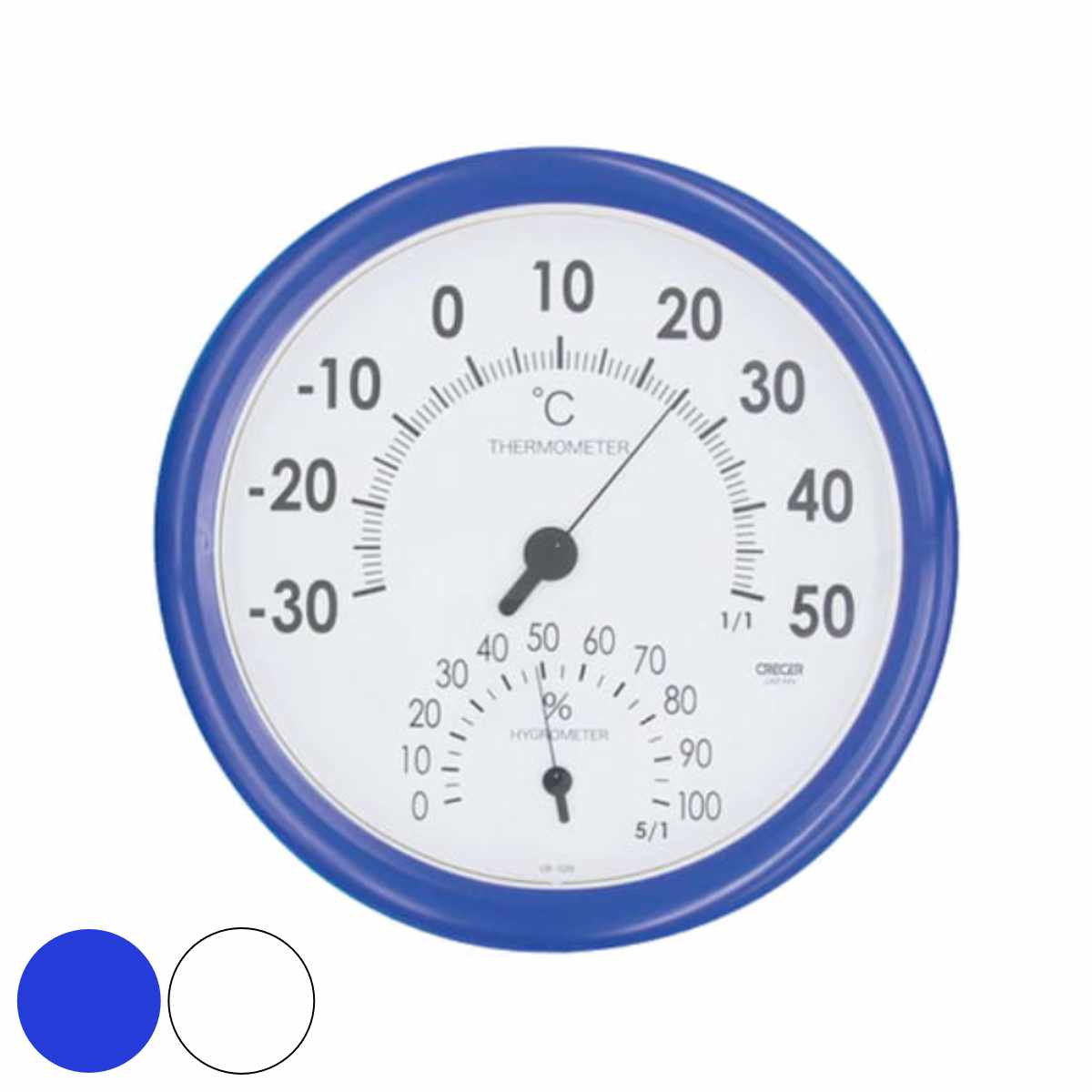 温湿度計 壁掛け用 日本製 （ 温度計 湿度計 アナログ 温度 湿度 測定器 温度湿度計 大型 文字盤 見やすい 壁掛け アナログ温湿度計 赤ちゃん 乾燥 ウイルス 熱中症 対策 ） 【ホワイト】