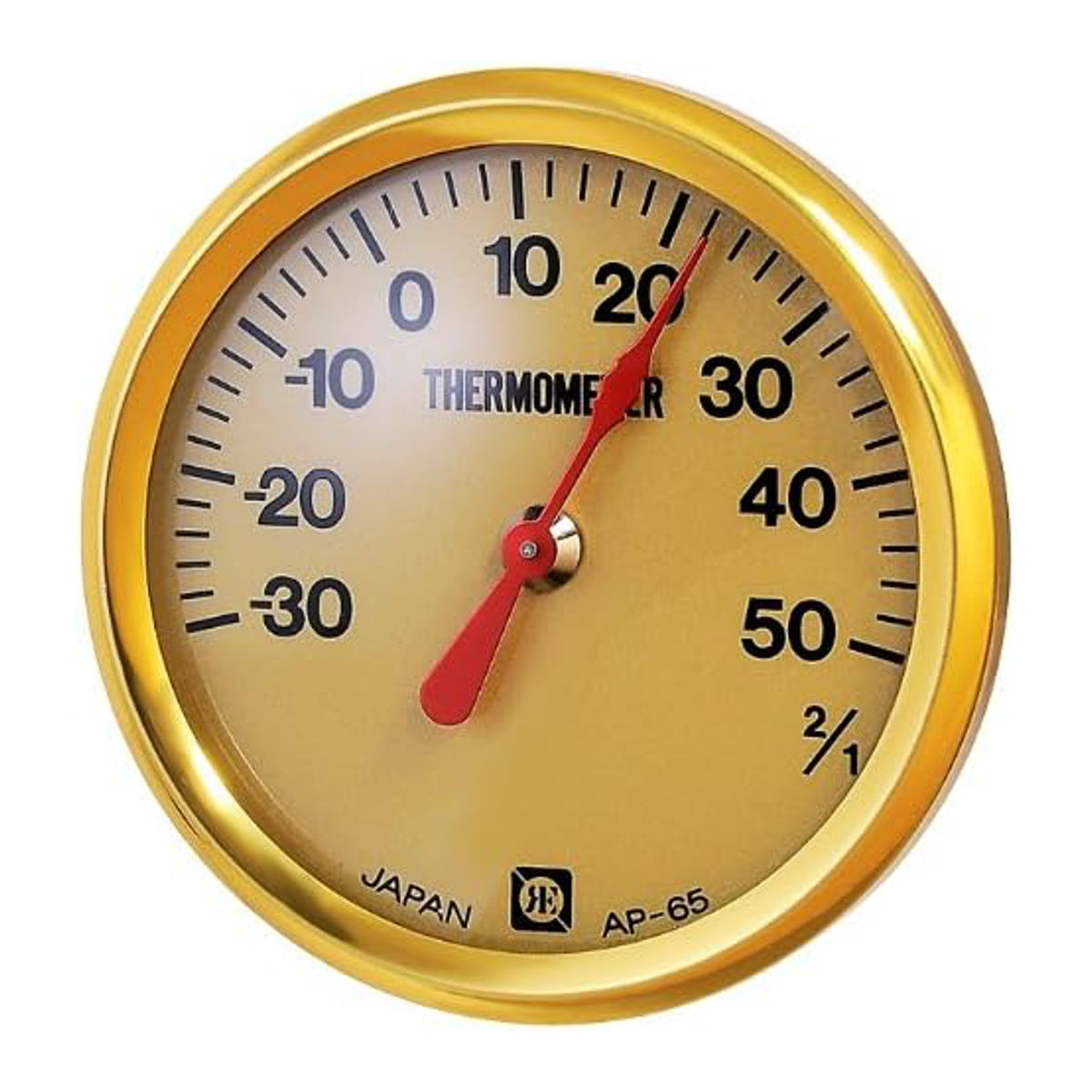 温度計 直径6.7cm 工具 検査 日本製 （ アナログ温度計 温度 測定器 壁掛け フック穴付き コンパクト 熱中症 ヒートショック 対策 高齢者 赤ちゃん ペット ）