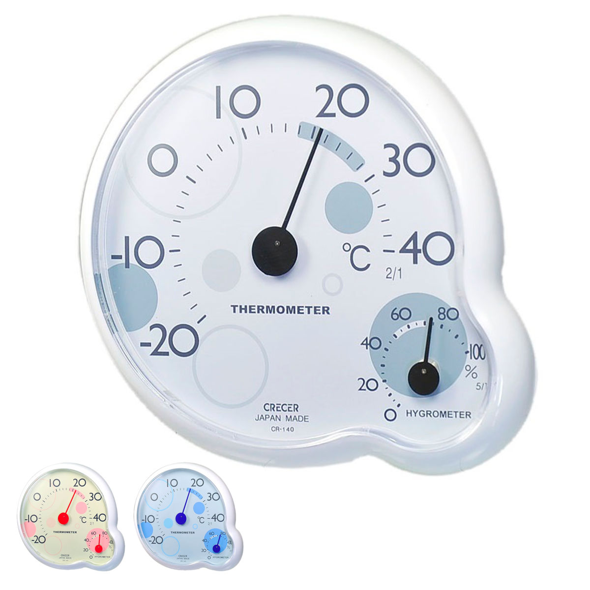 温湿度計 壁掛け 卓上用 日本製 コンパクト （ アナログ温湿度計 温度計 湿度計 置き掛け兼用 おしゃれ インテリア 文字盤 見やすい 温度 湿度 測定器 温度湿度計 赤ちゃん 乾燥 ウイルス 熱中症 対策 ） 【ホワイト】