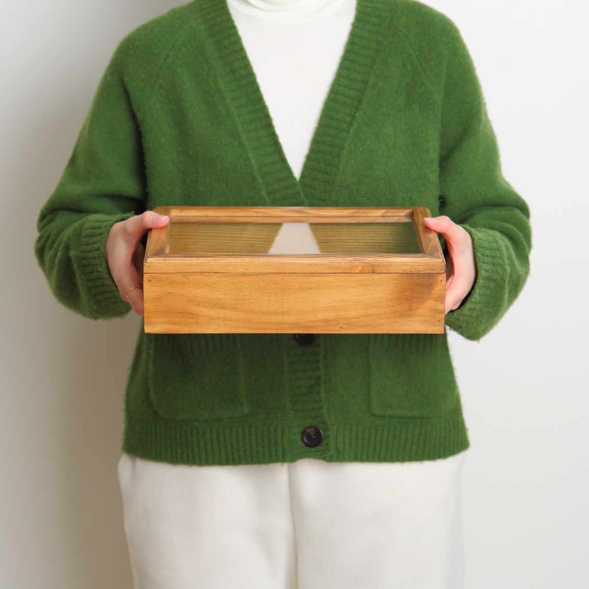 アクセサリーケース ナインマーケ パイン スタッキングアクセサリーケース S ( ディスプレイケース シュエリーボックス アクセサリー収納 木製 ガラス蓋 NEINMARKE ディスプレイ コレクションケース 収納ケース おしゃれ 天然木 )