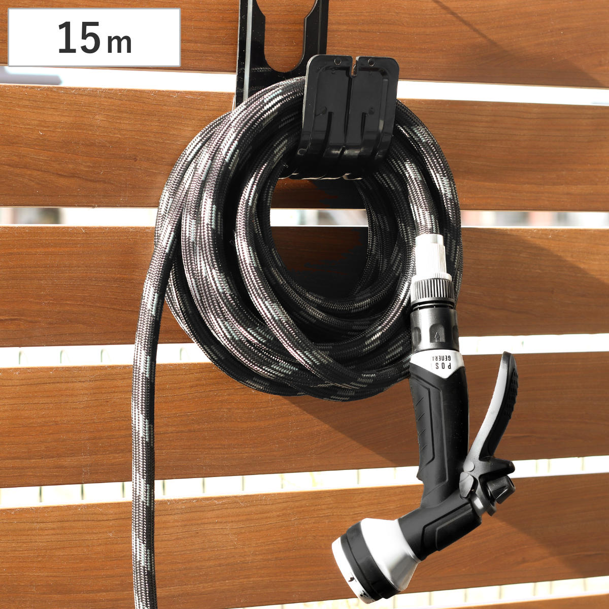 ホース ガーデンホース 15m 水流10種類 ポストジェネラル ( 散水ホース 農作業用ホース 園芸用ホース 水まきホース 散水 農作業 水やり 水撒き ホースハンガー付き ガーデニング 農業用 農業資材 園芸用 家庭菜園 園芸用品 掃除 )