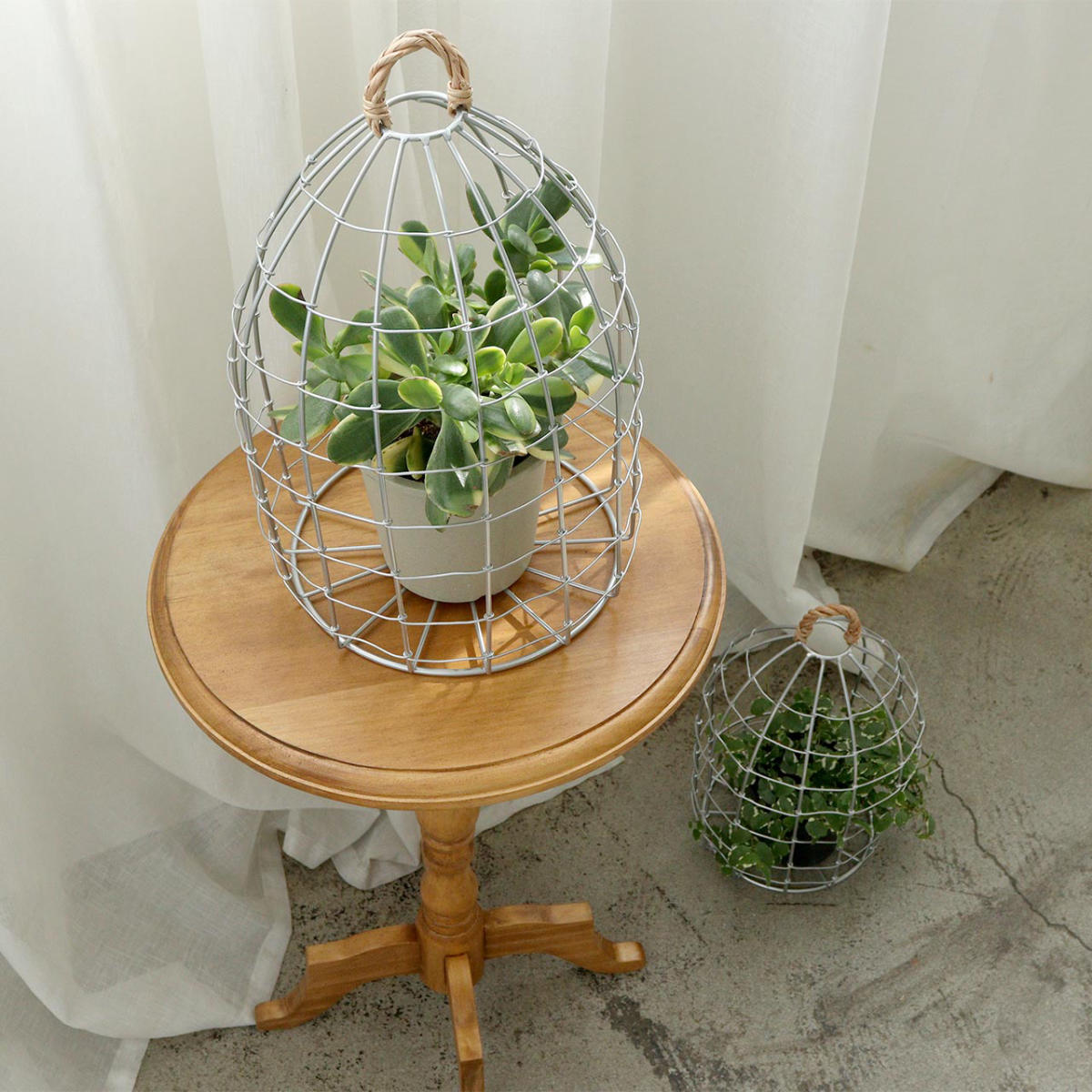 バードゲージ デュソール ポットホルダー L ( プランタースタンド フラワーケージ 花台 飾り 鳥かご アイアン フラワー 室内 ケージ 置く 吊るす 吊り下げ 植物 観葉植物 花 フラワーアレンジ 園芸 インテリア )