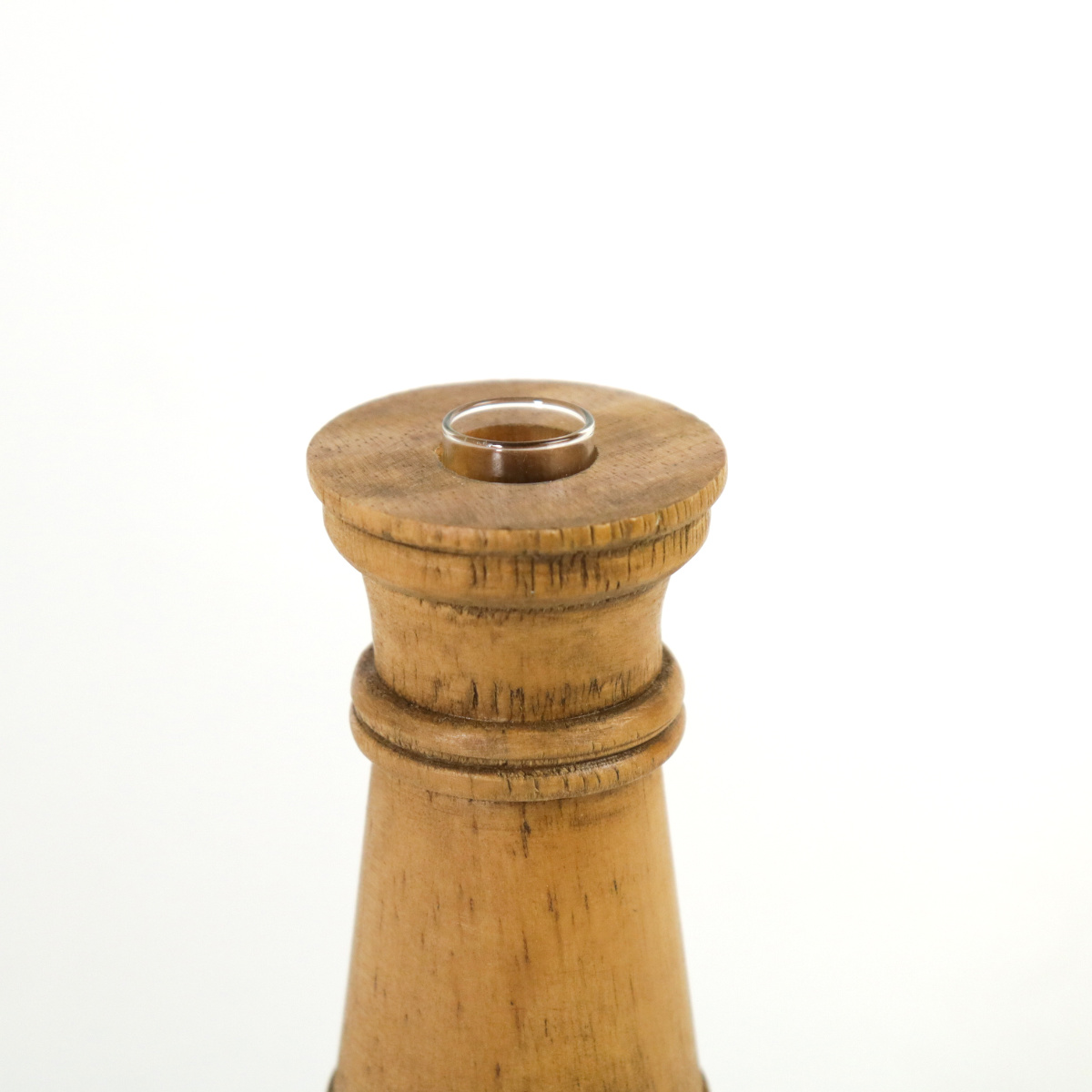 花瓶 ナインマーケ パイン 一輪挿し S ( 花びん 花器 ベース フラワーベース フラワー 花 飾る 天然木 ガラスベース スタンド型 スタンド ハンドメイド シリンダーガラス )